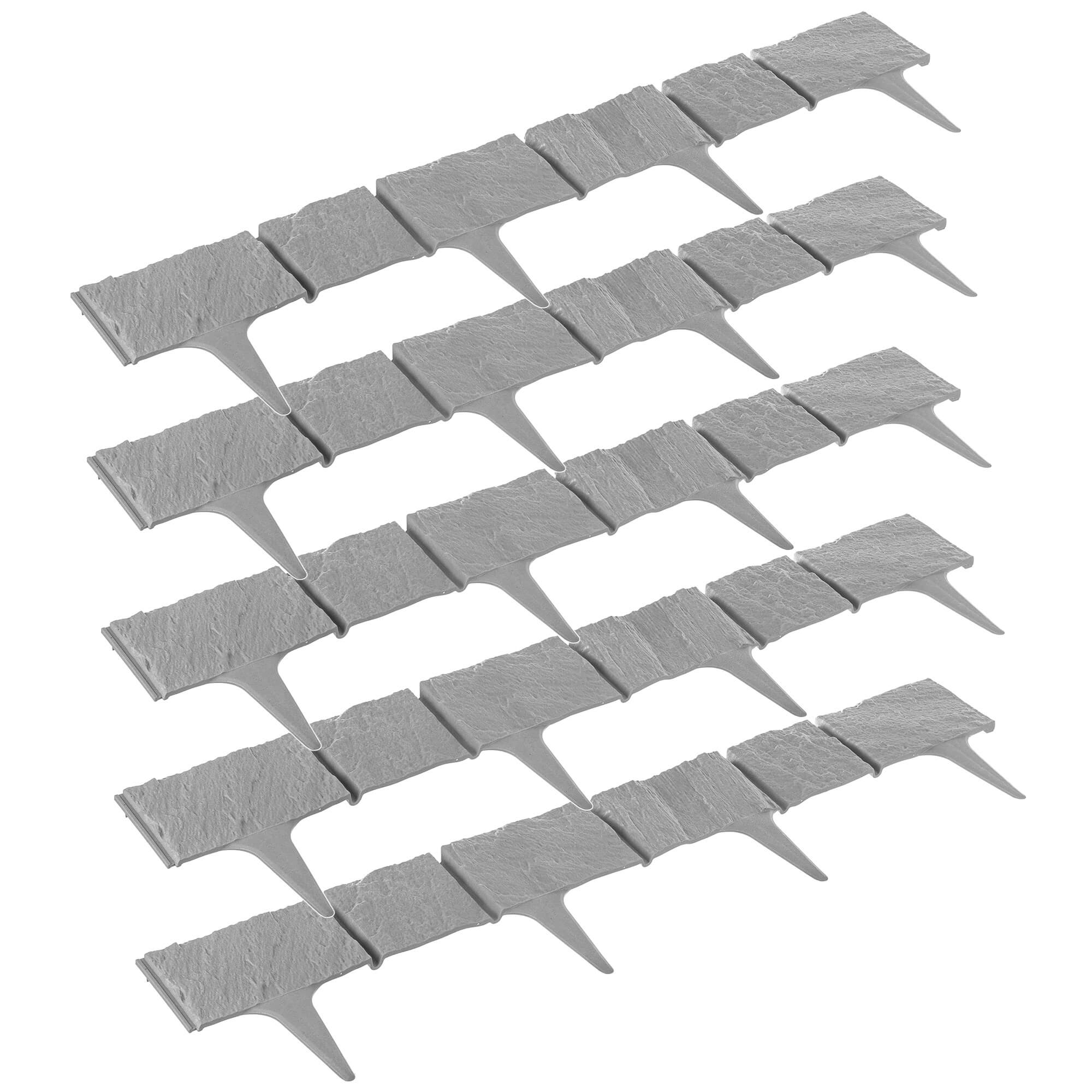 Obrzeże ogrodowe Averton 78 x 9 cm szary kamień 5 szt.