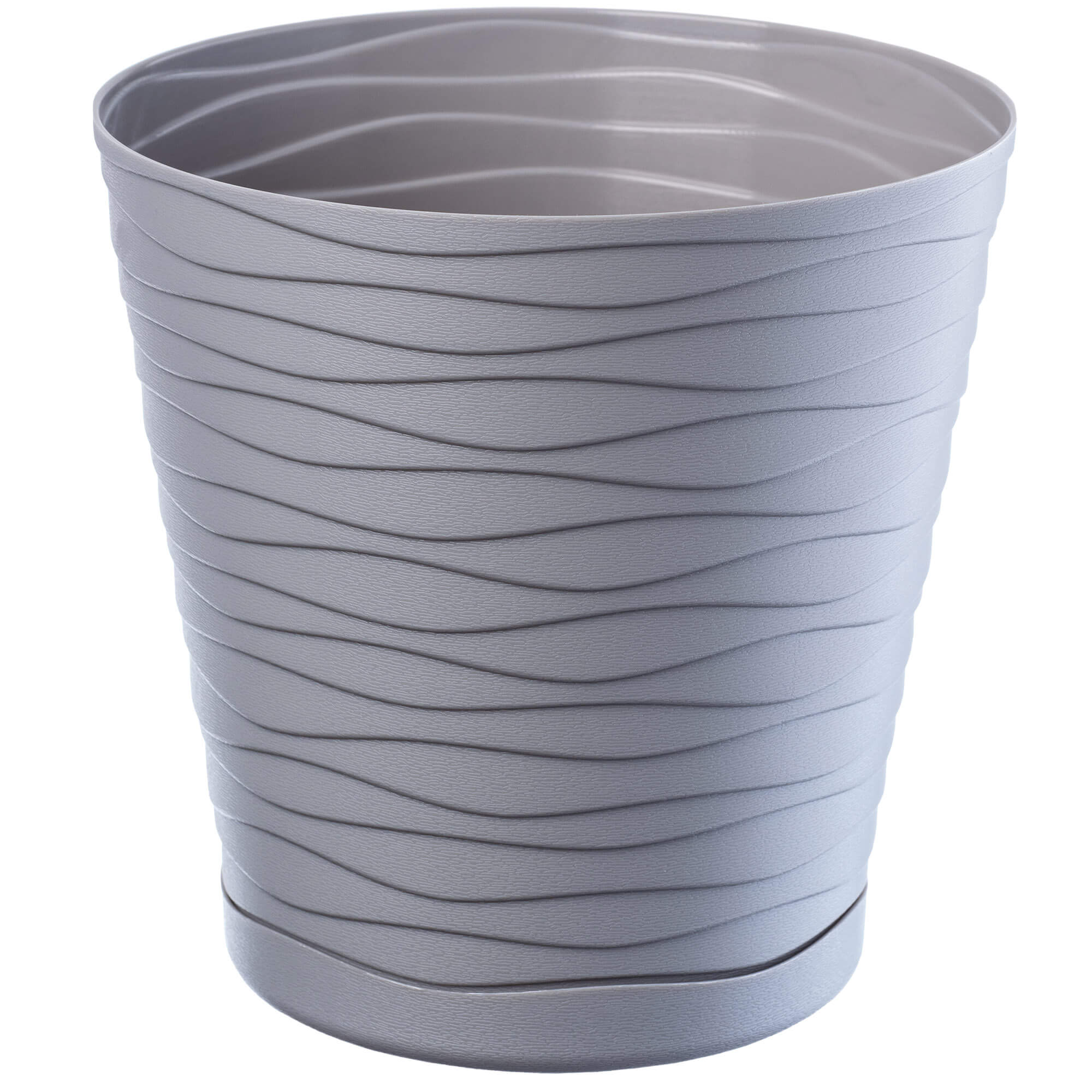 Doniczka z podstawką Greve 25 cm, szara
