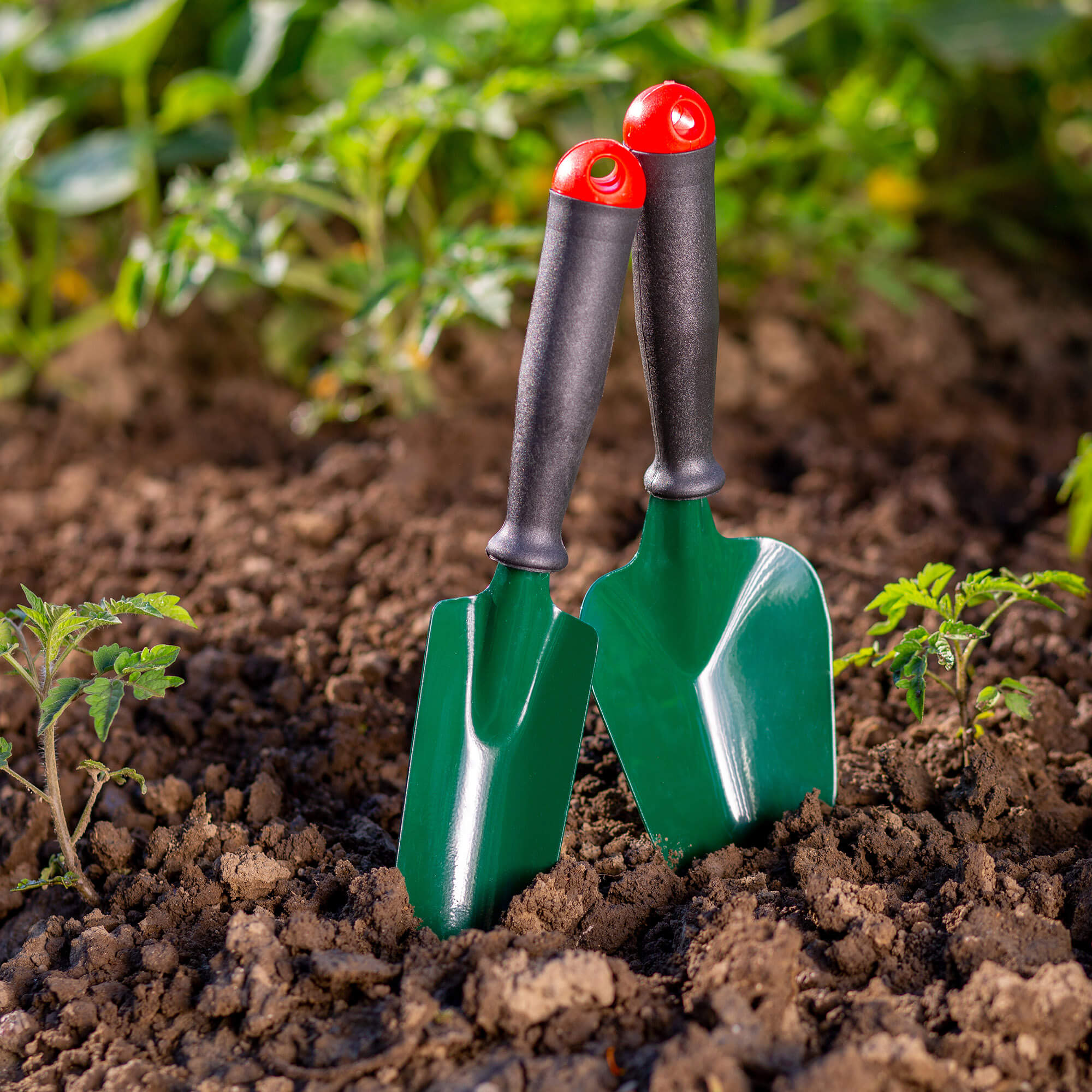 Łopatka ogrodnicza z trzonkiem Arnes 31 x 10 cm, zielony