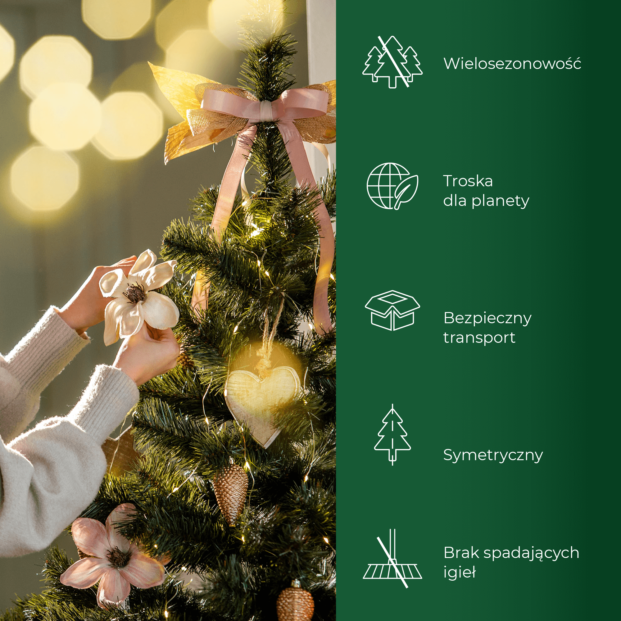 Choinka sztuczna z podstawką Jodła 155 cm