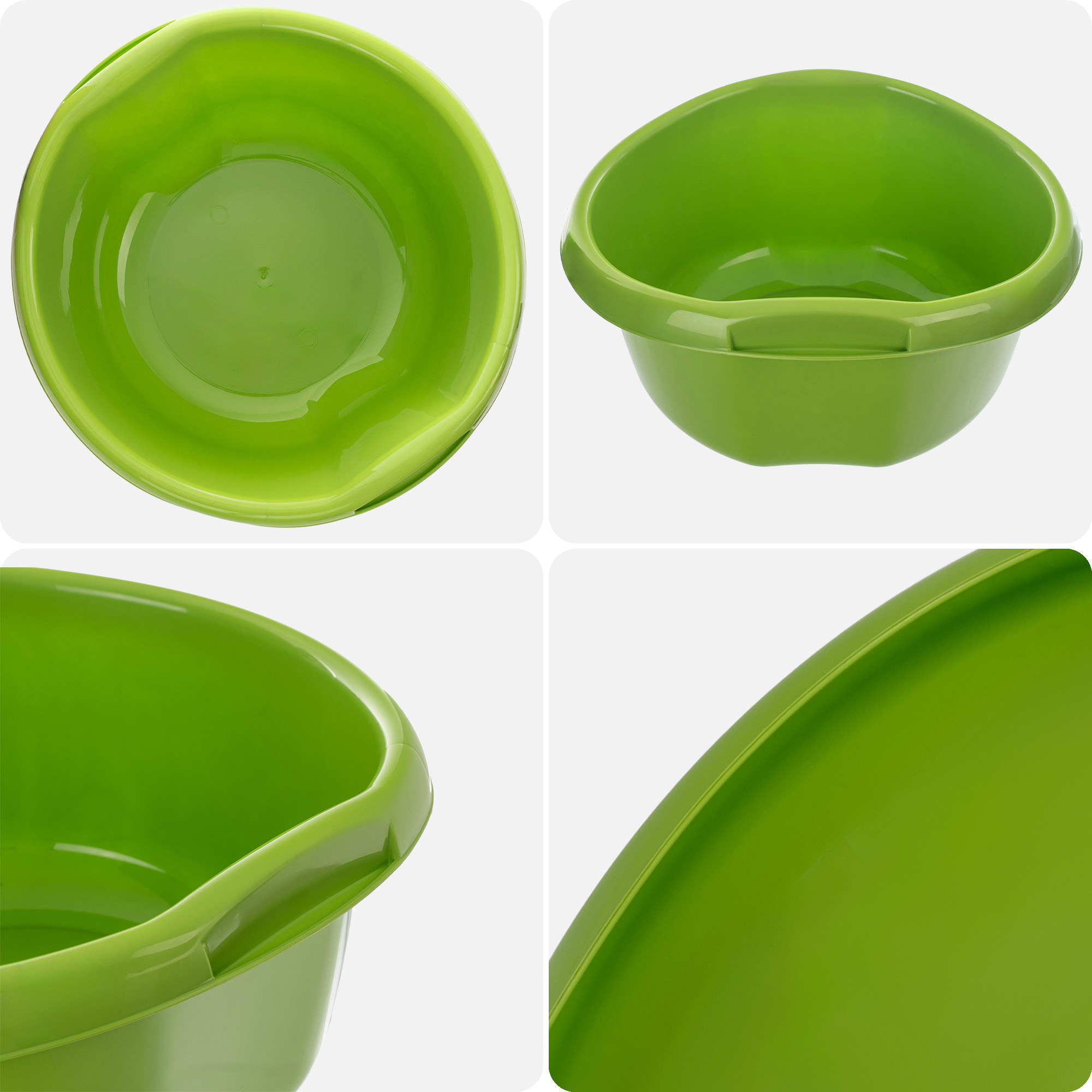 Miednica plastikowa z uchwytami Treix 15L zielona