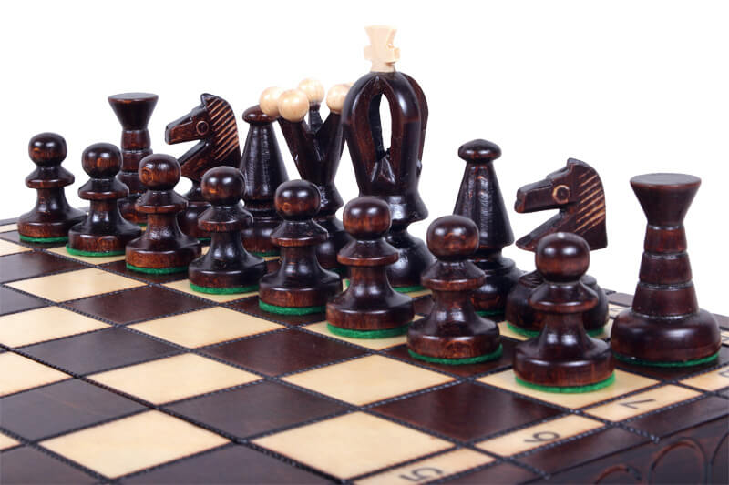 Szachy drewniane 30 x 30 cm