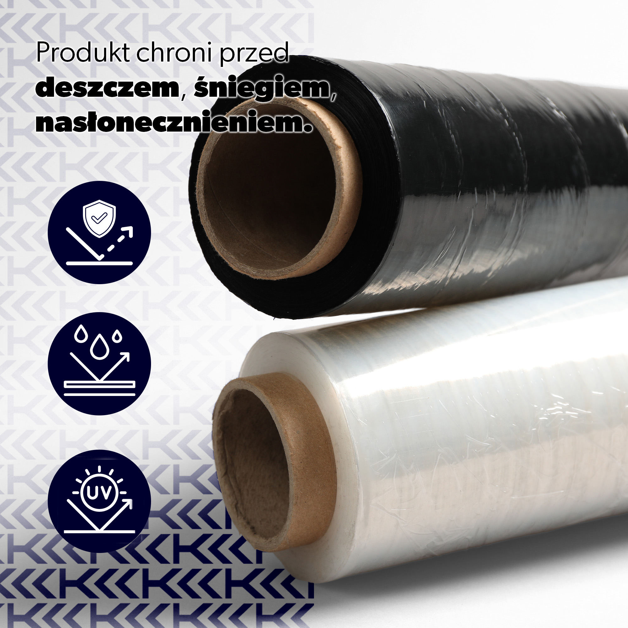 Folia stretch transparentna Chas, 4 szt 300m