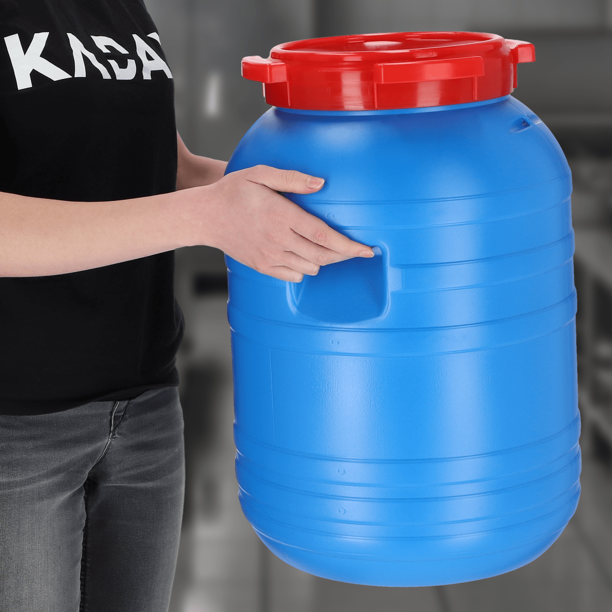 Plastikowa beczka do kiszenia 30L, niebieska