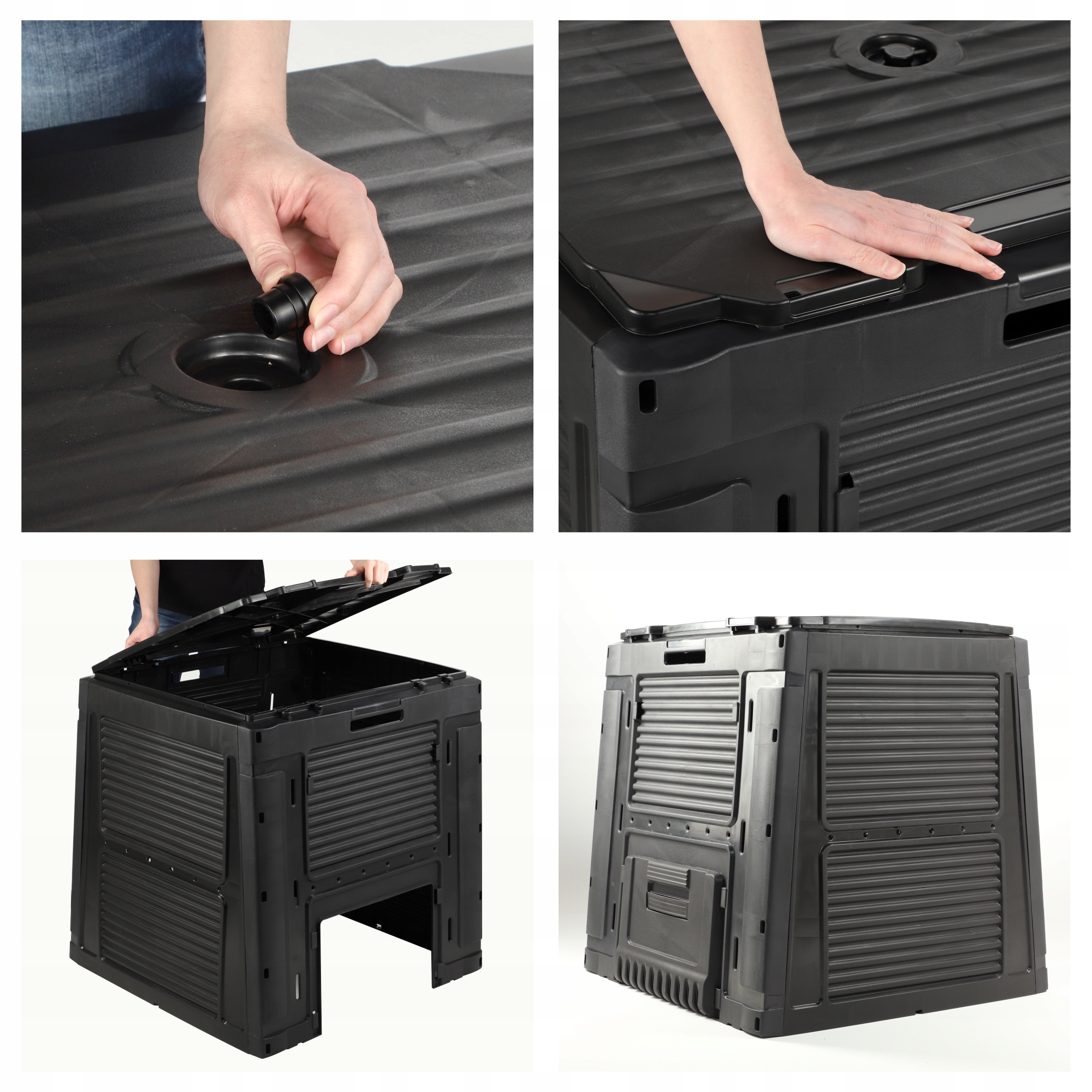 Kompostownik ogrodowy Keter 470L, czarny