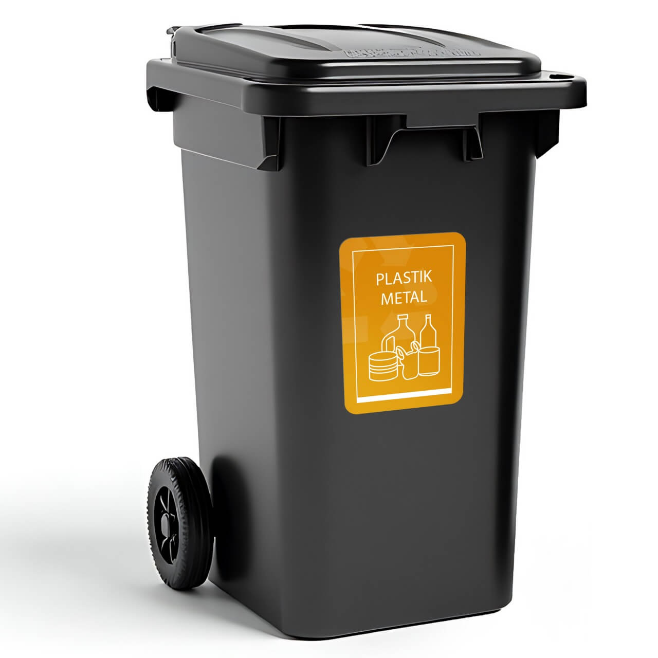 Naklejka na kosz do segregacji odpadów Virey A6 plastik/metal 1 szt.