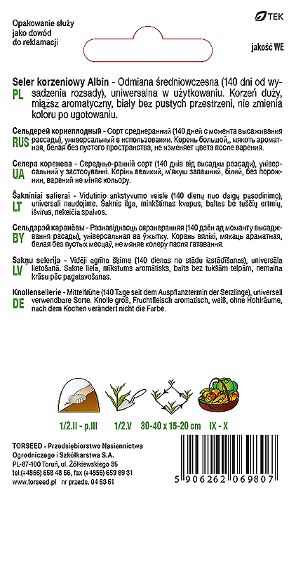 Seler korzeniowy Albin 0,5g