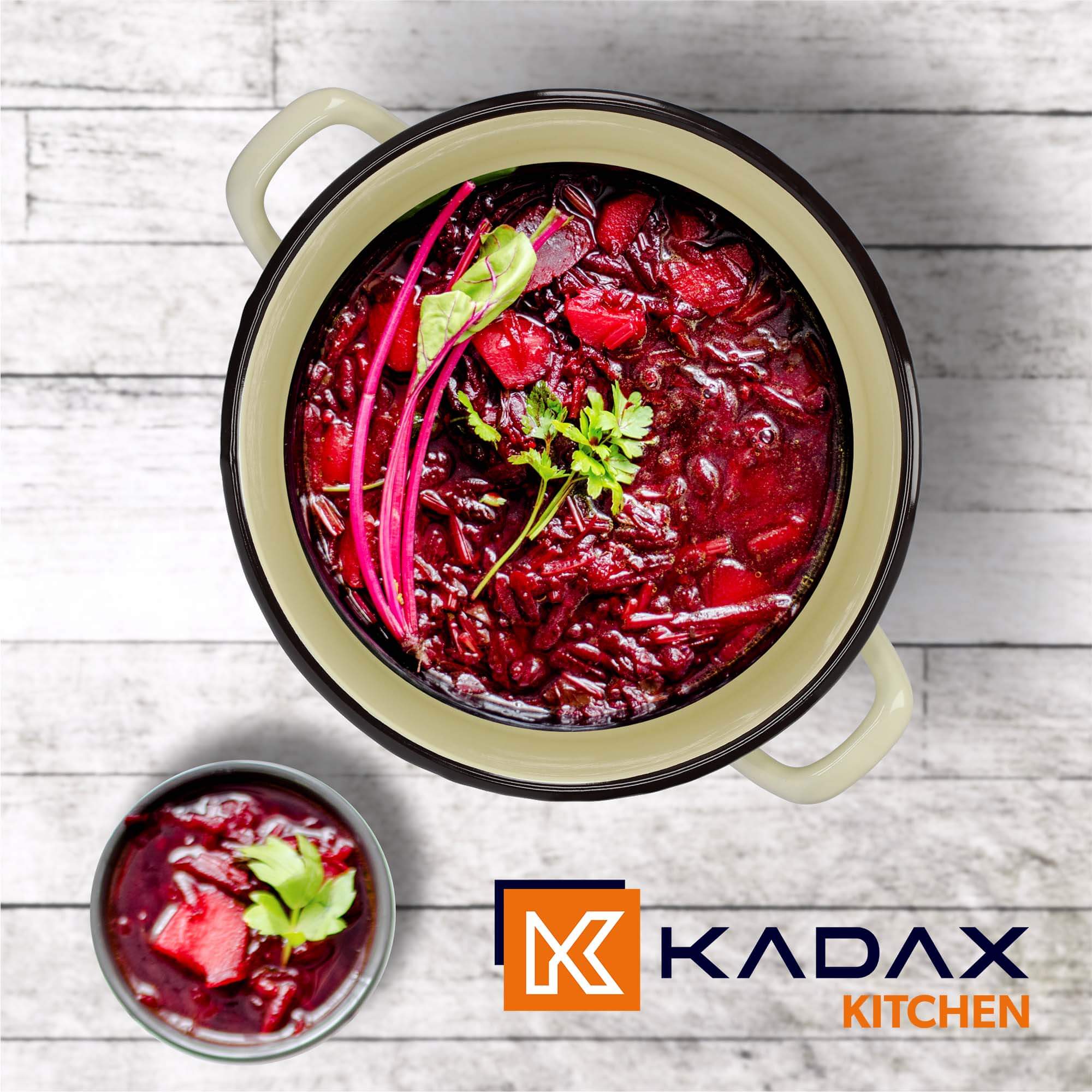 Garnek Emaliowany Luca 6L, magnolia