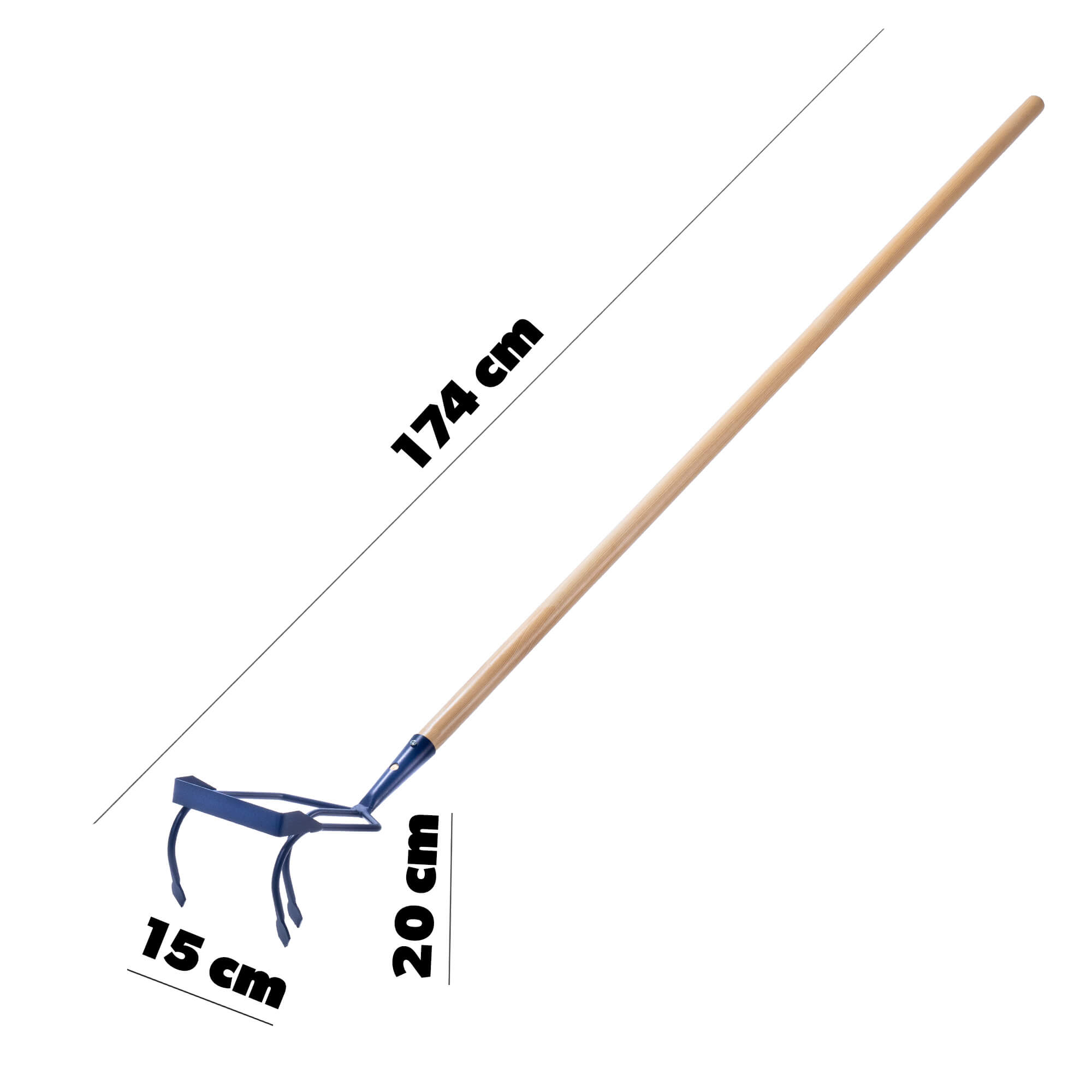 Kultywator ręczny Cogne 174 cm, niebieski