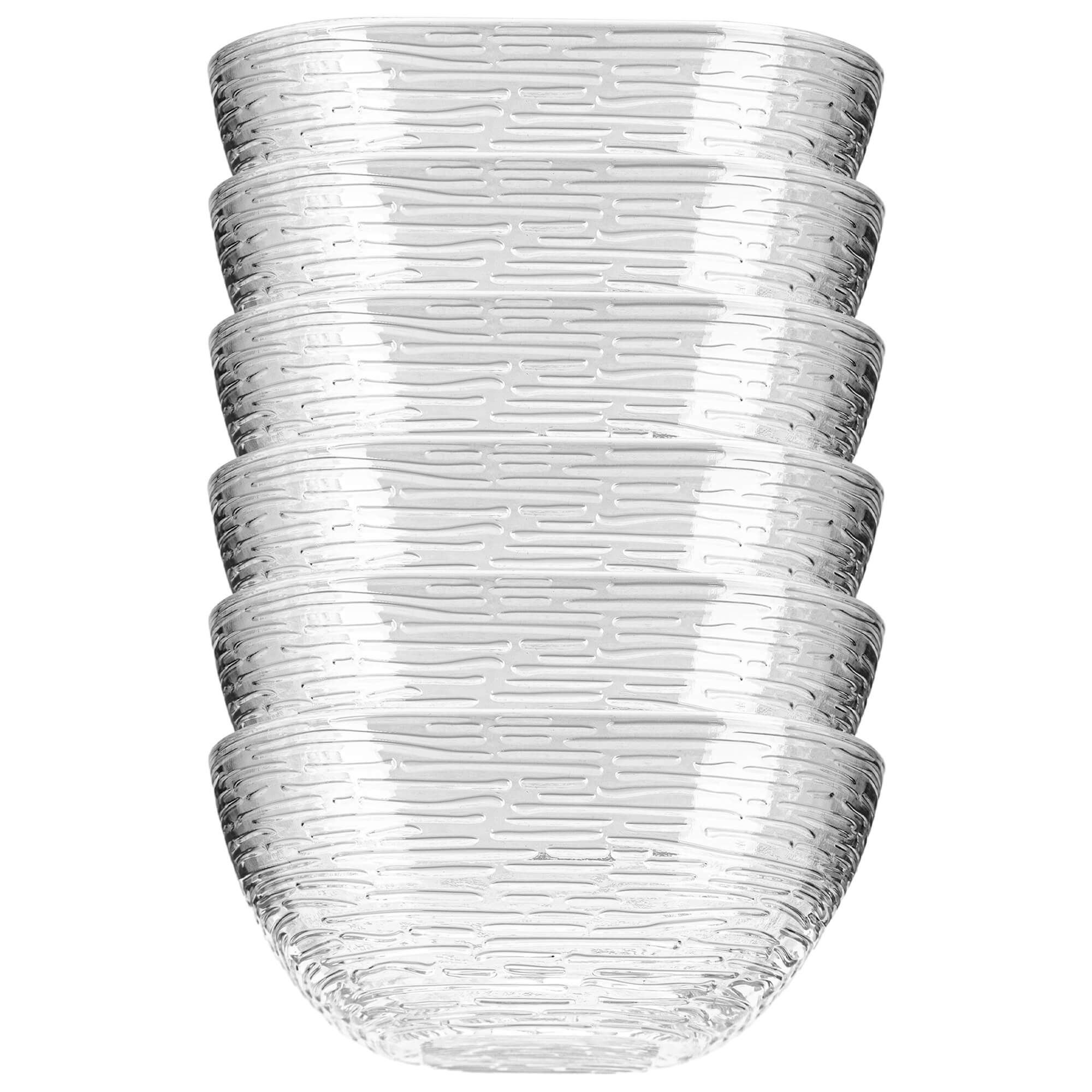 Salaterka szklana Venosa 20 cm wzór kora 6 szt.