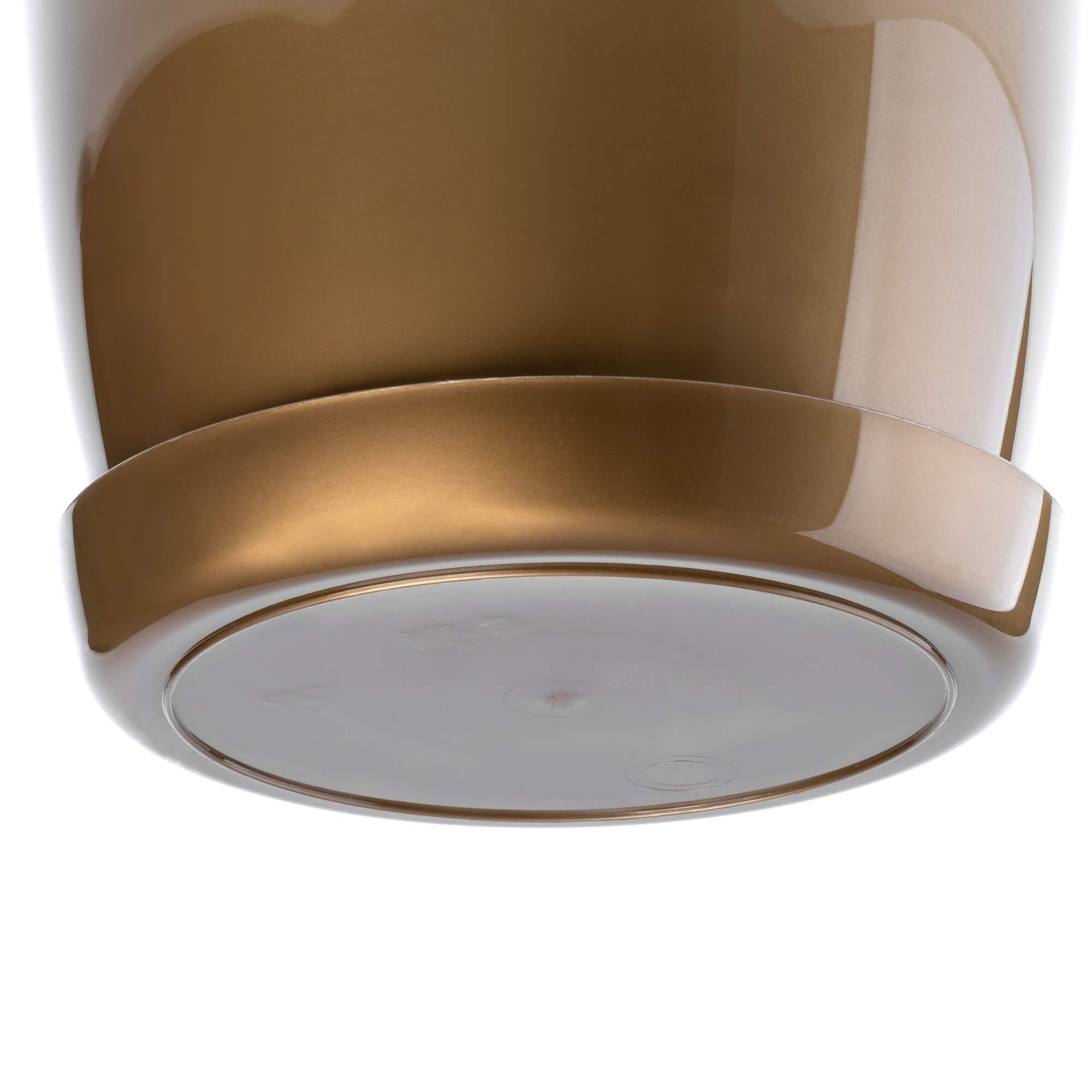 Doniczka na kwiaty z podstawką 20 cm, złota