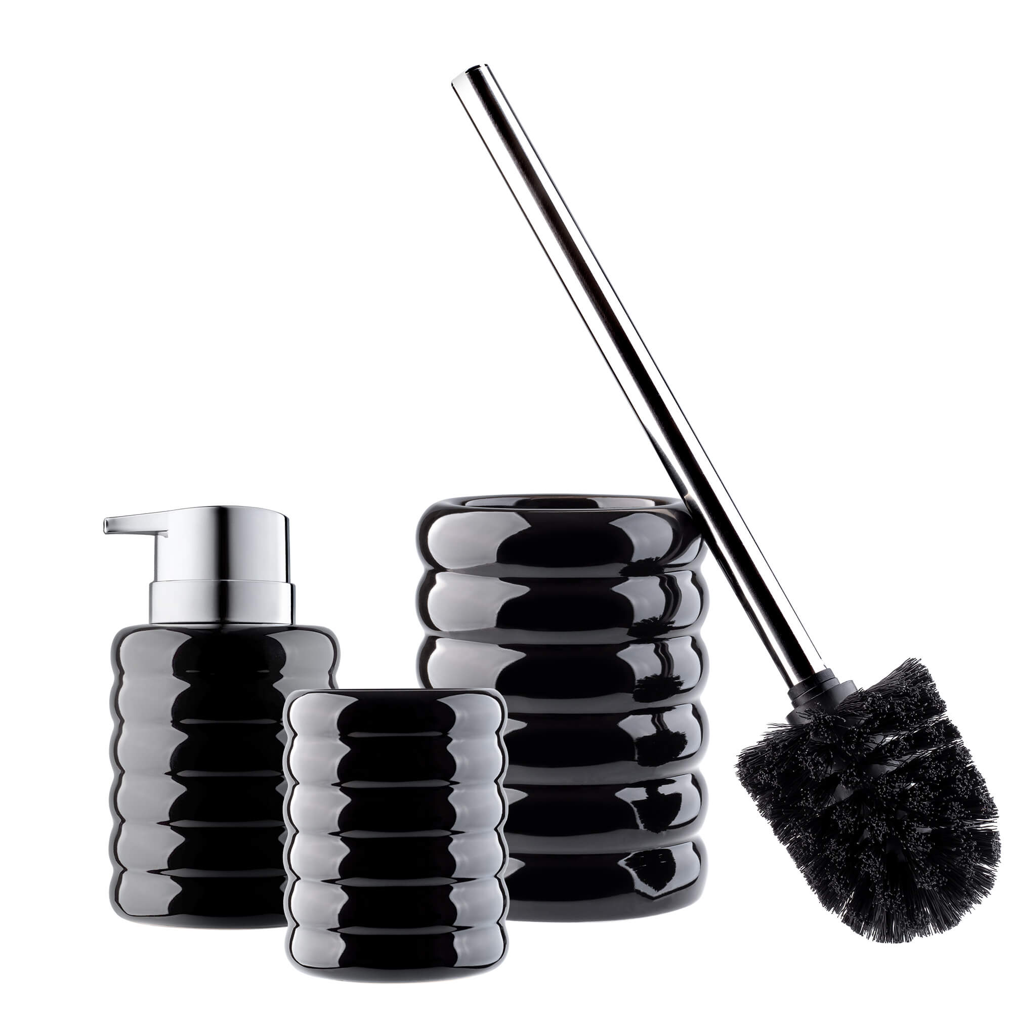 Kubek łazienkowy na pastę i szczoteczki 150 ml, czarny