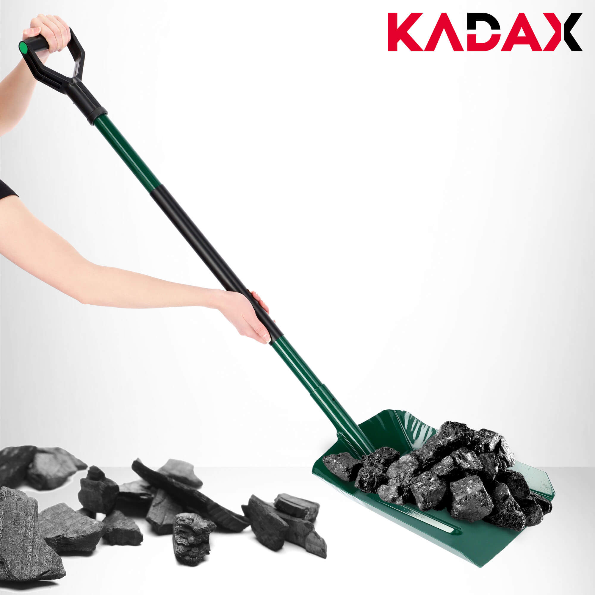 Łopata do węgla 130 x 29 cm, zielona