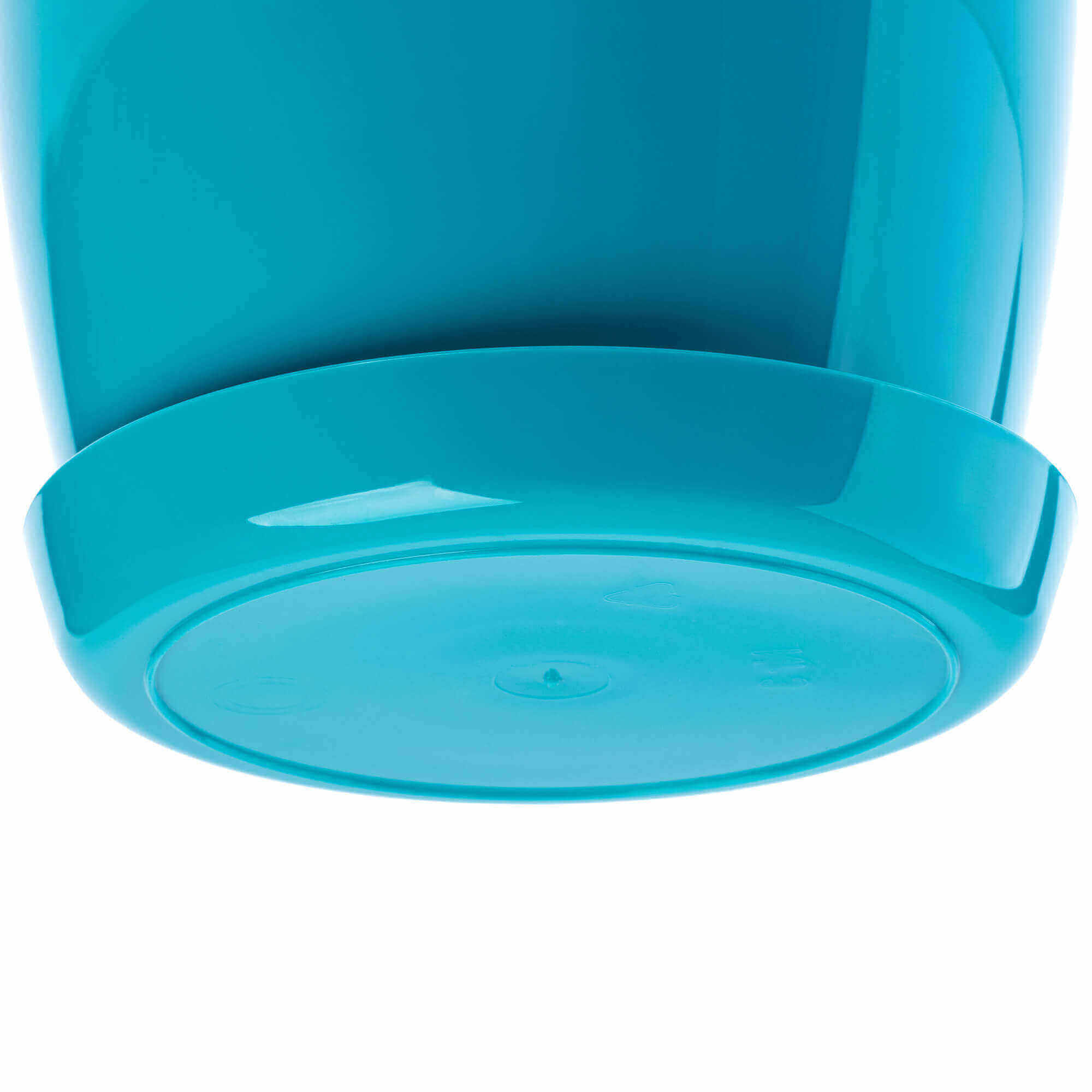 Doniczka na kwiaty z podstawką 12 cm, turkusowa