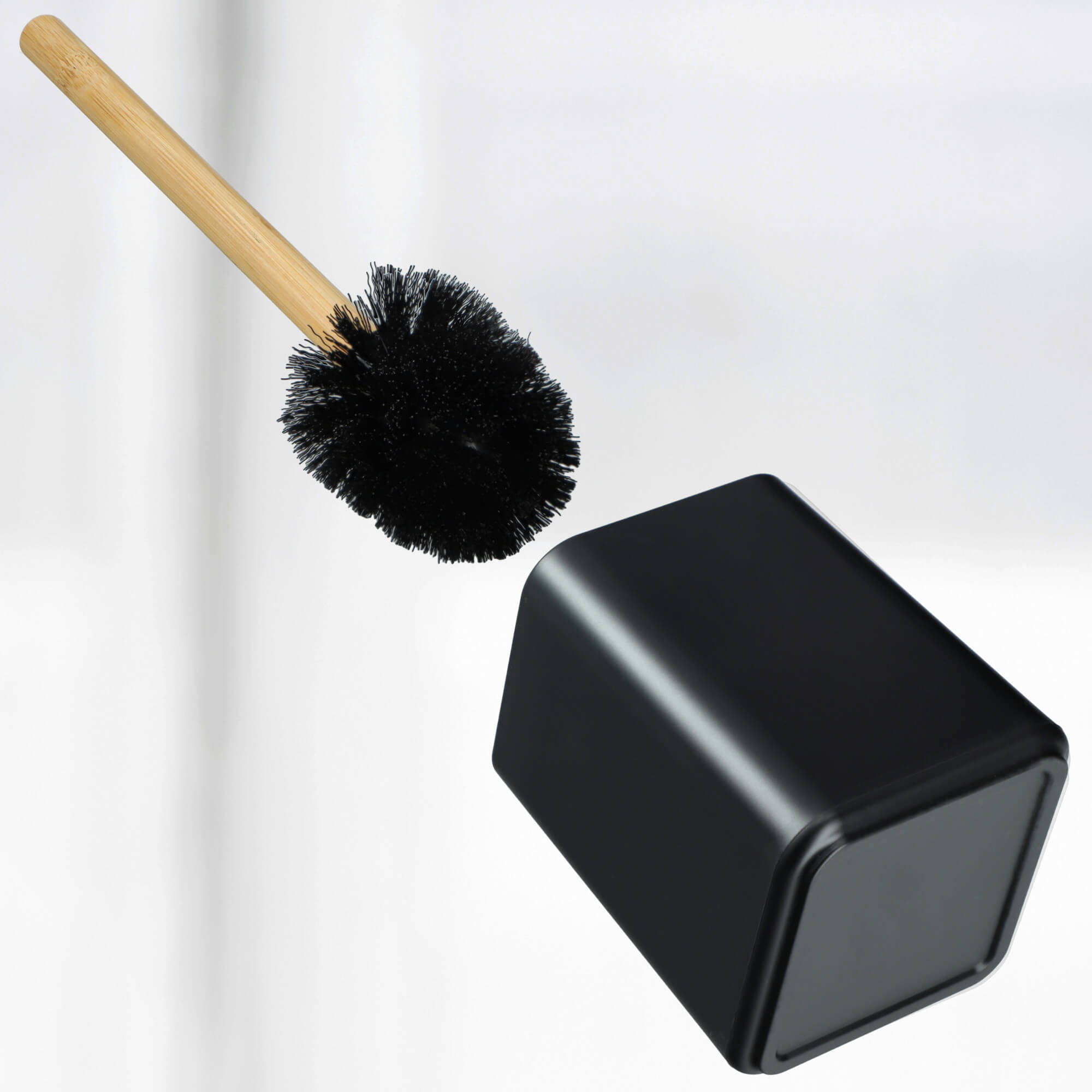 Bambusowa szczotka WC Carrara, czarna