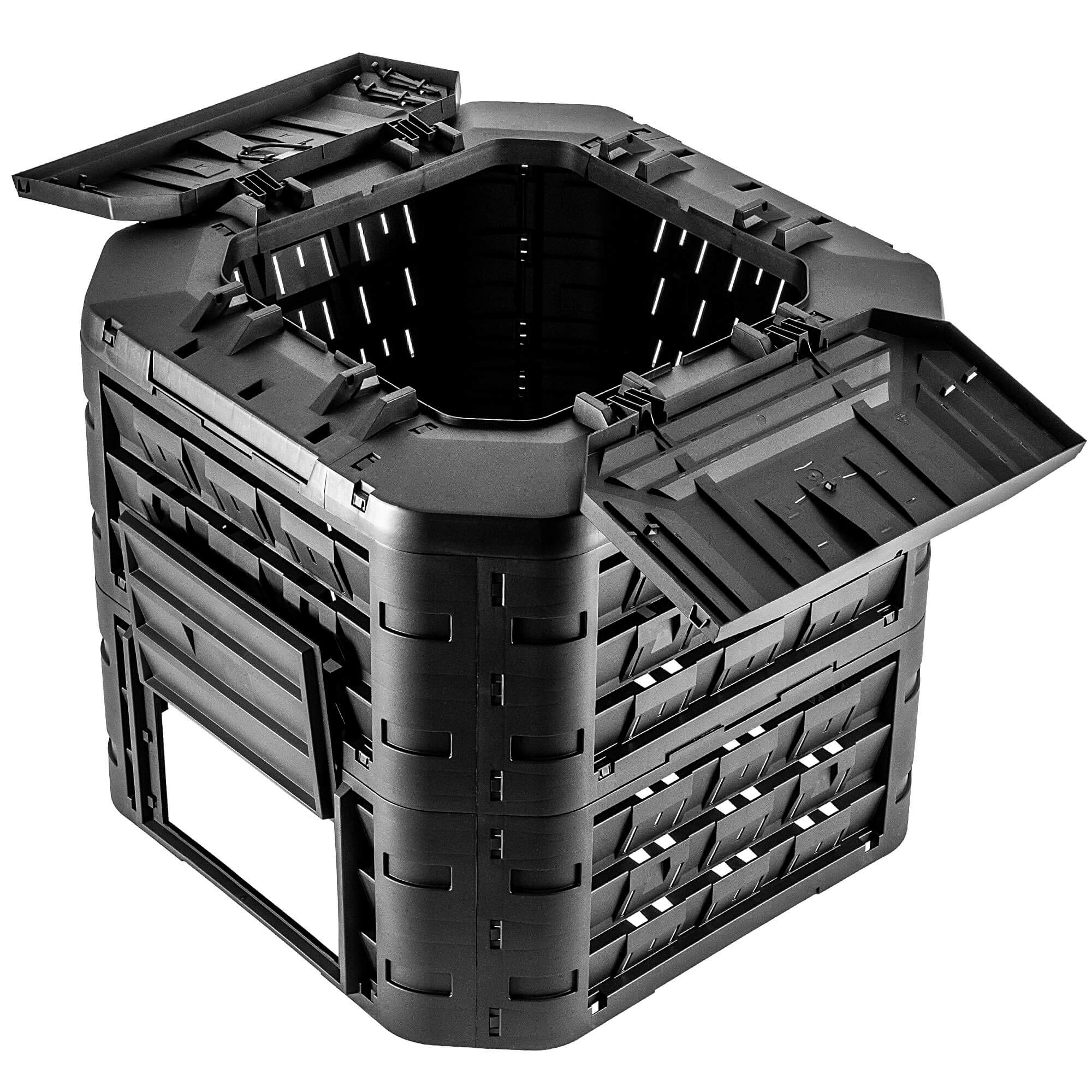 Kompostownik ogrodowy Fixem 650L czarny