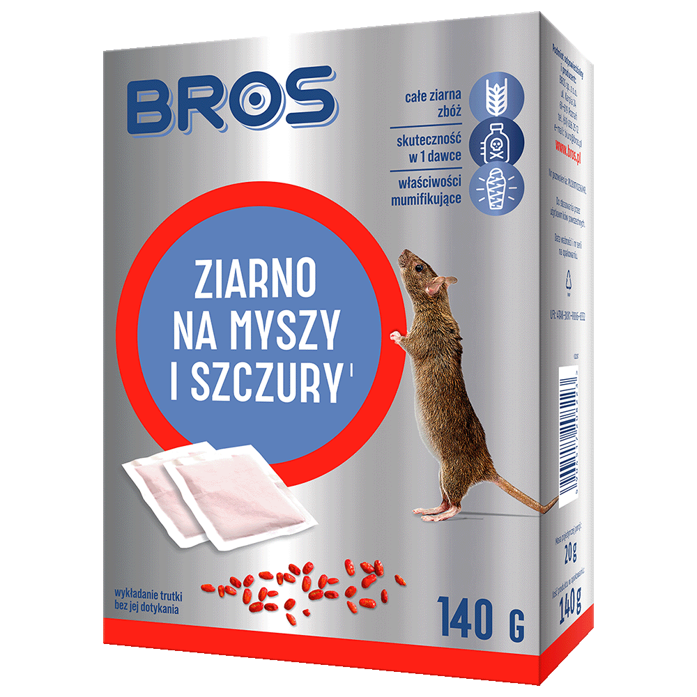 Bros Ziarno na myszy i szczury 140g