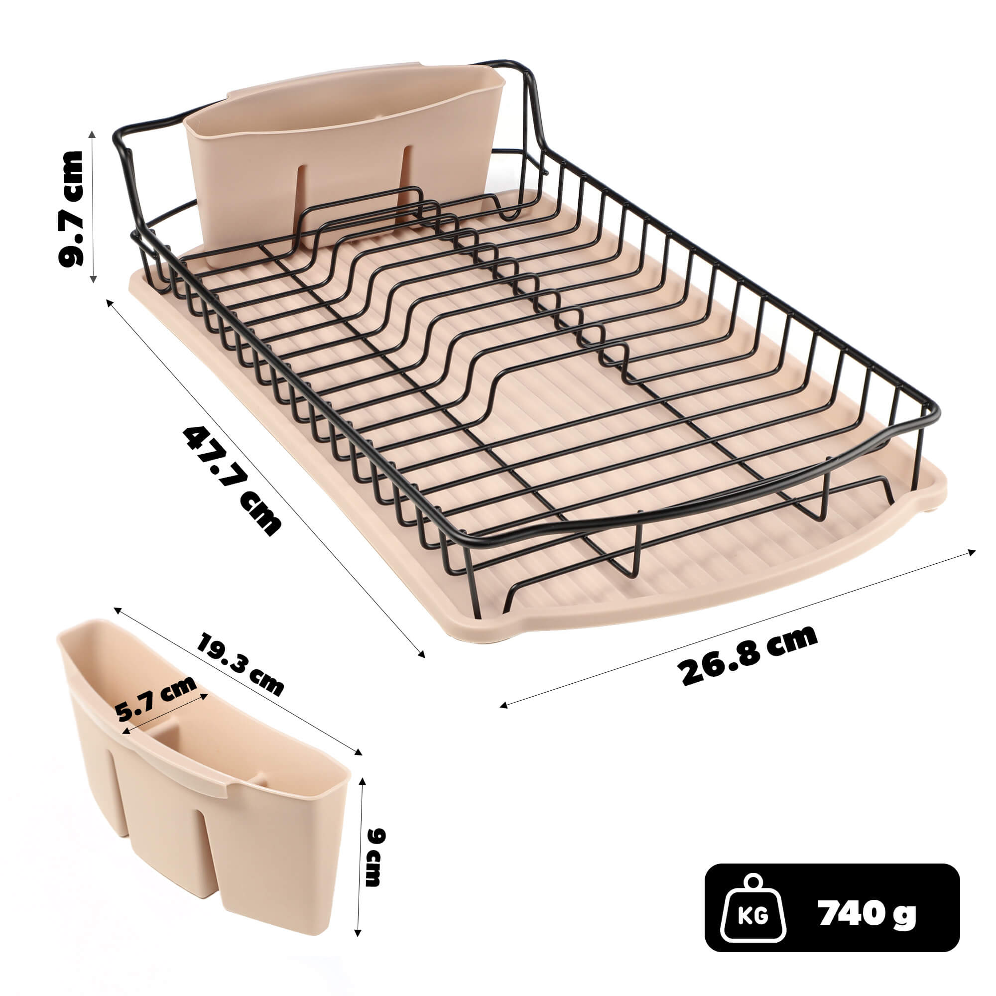 Suszarka do naczyń Tolva, beżowa