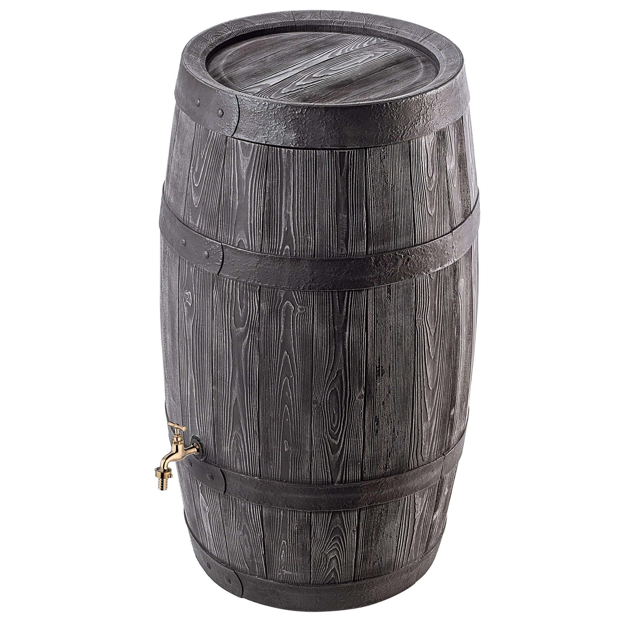 Zbiornik, beczka na deszczówkę Talais 250L + zestaw przyłączeniowy brąz