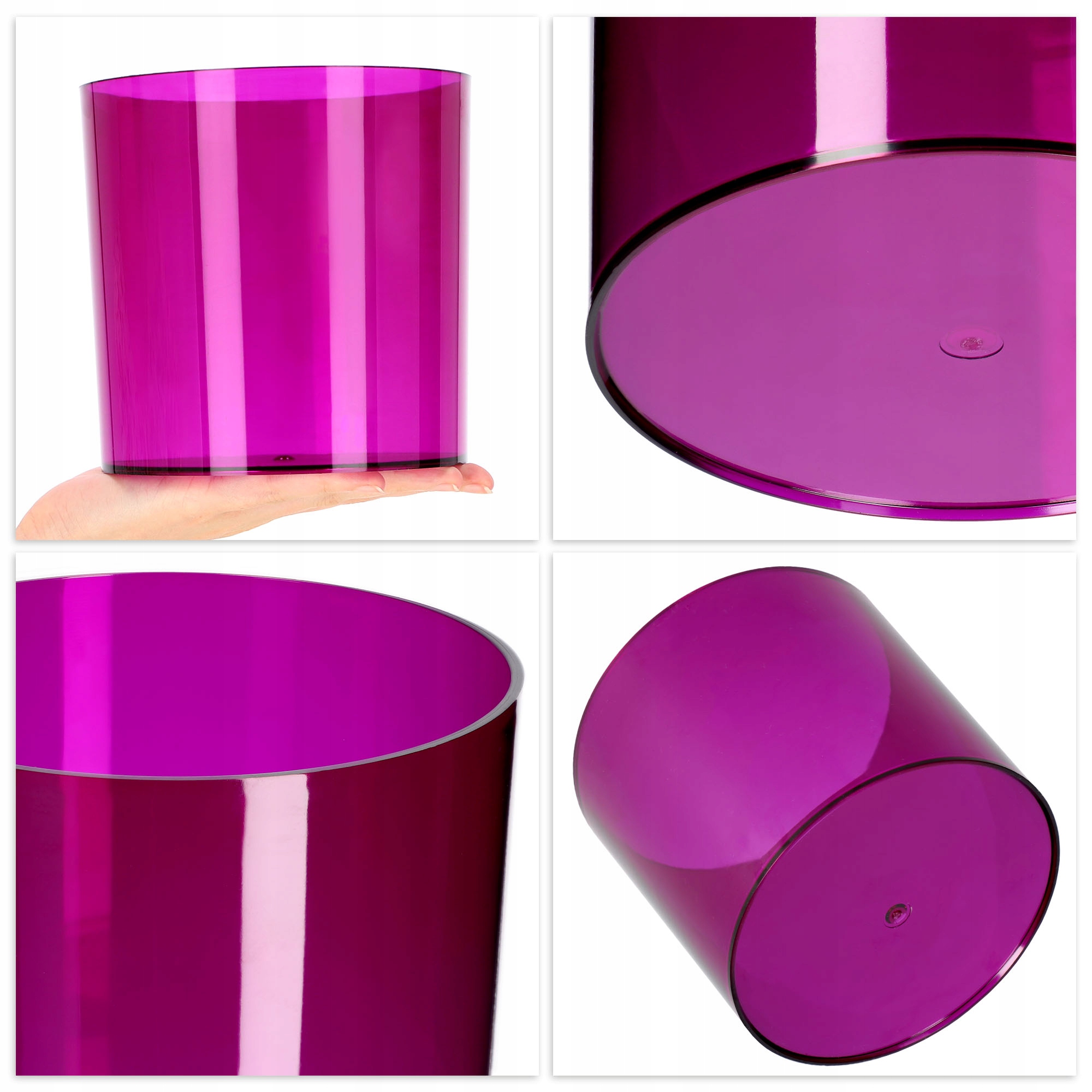 Doniczka na kwiaty okrągła Figari 15 cm, fioletowa