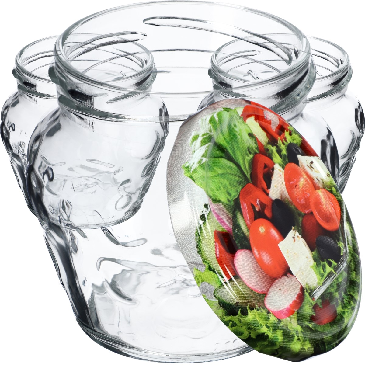 Słoiki Kemi 200ml 10szt 66mm + wieczka "Mix Warzyw"