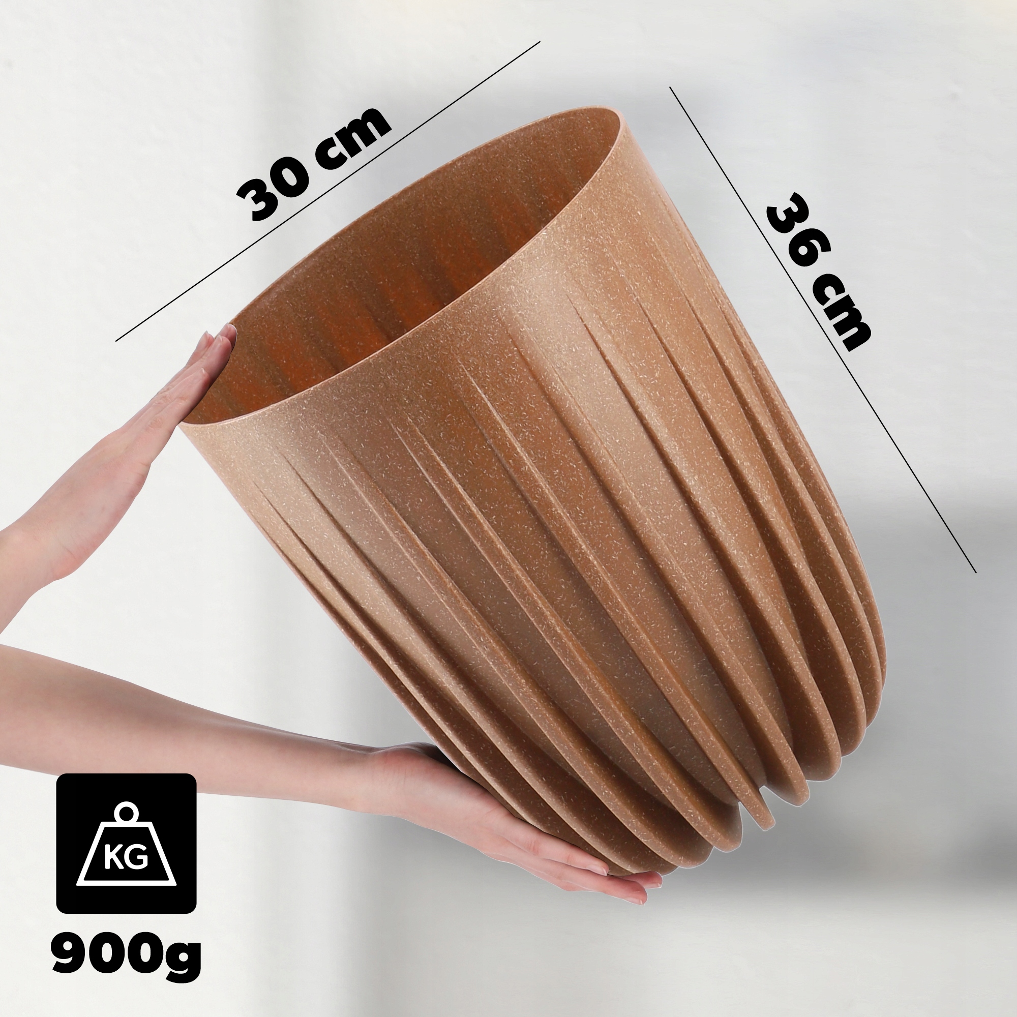 Eko doniczka z wkładem Costa 30 cm, naturalny