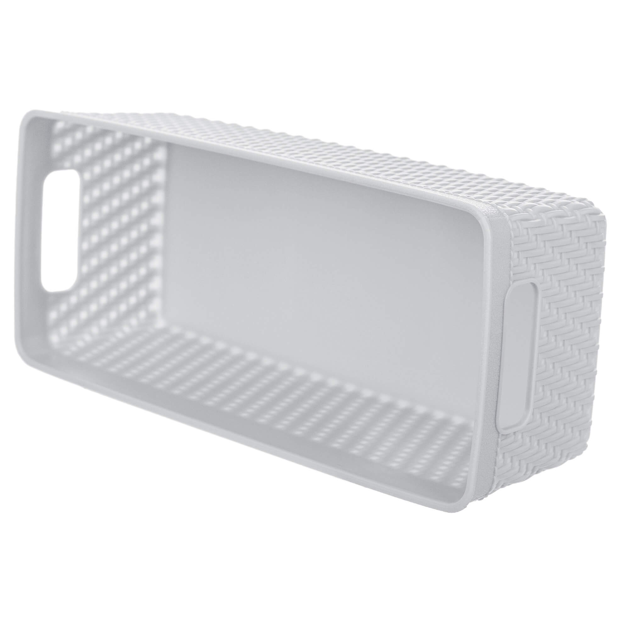 Koszyk prostokątny Lioni 24.5 x 10 x 7 cm jasny szary