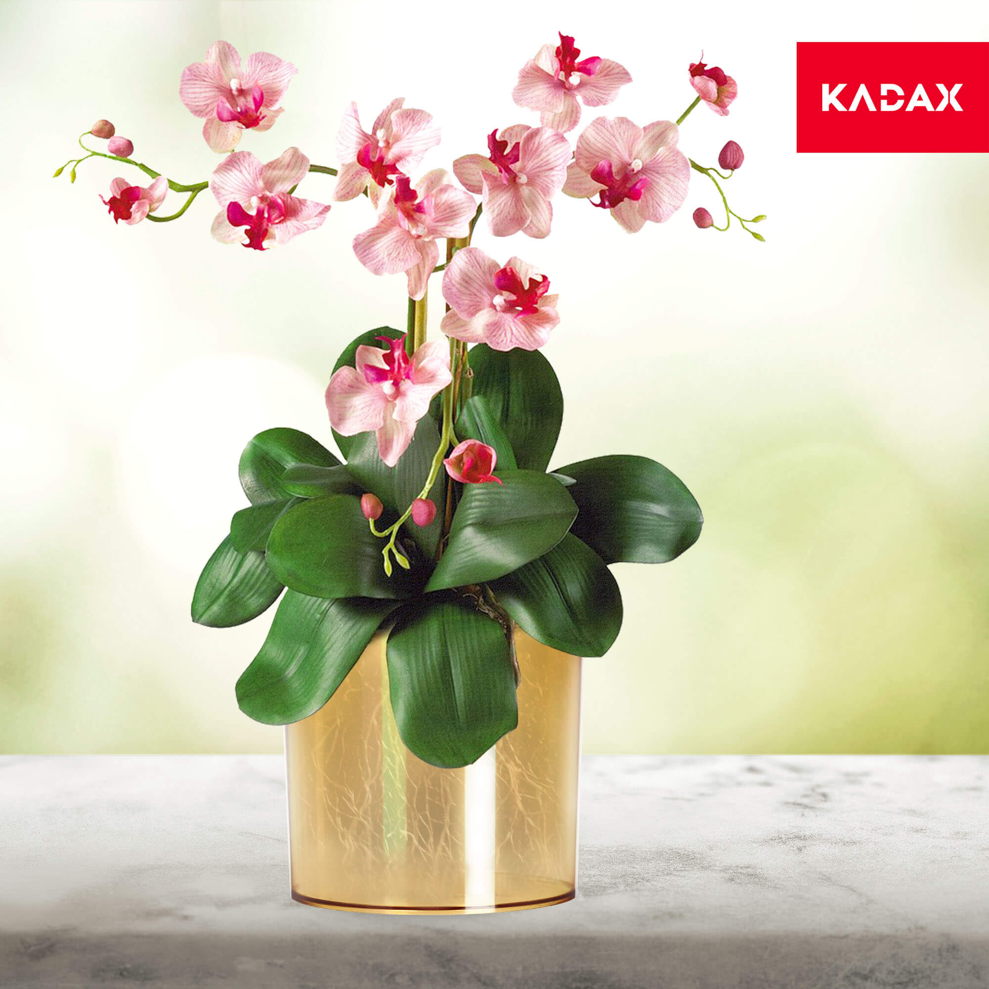 Doniczka na kwiaty okrągła Figari 12 cm, miodowy