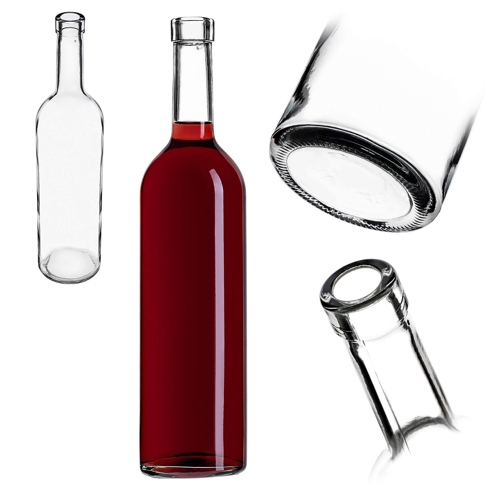 Butelka na wino Biagio 750ml biała bez korka 1 szt.