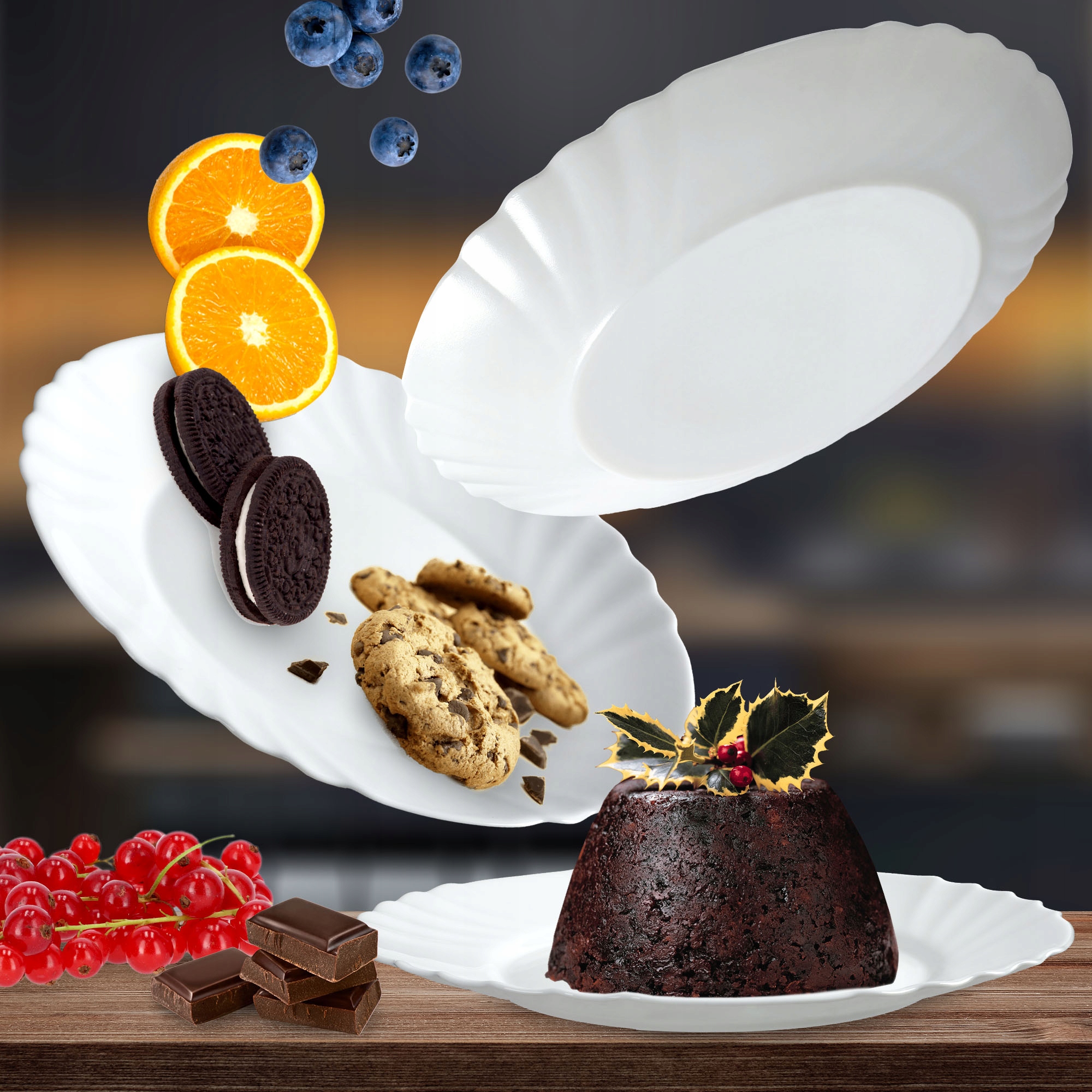 Talerz deserowy 20 cm, 3 szt.