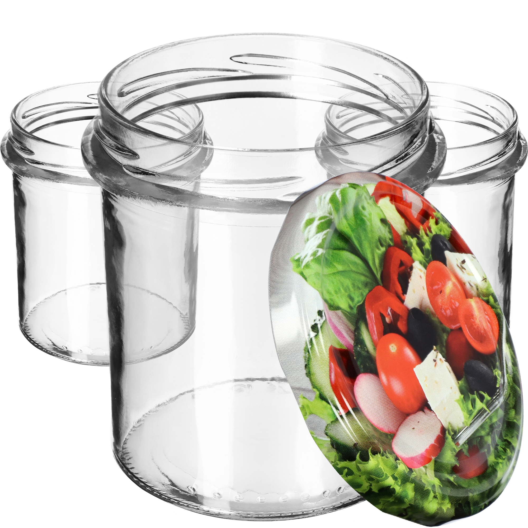 Słoiki na przetwory Avila 350ml 100szt 82mm + wieczka "Mix warzyw"