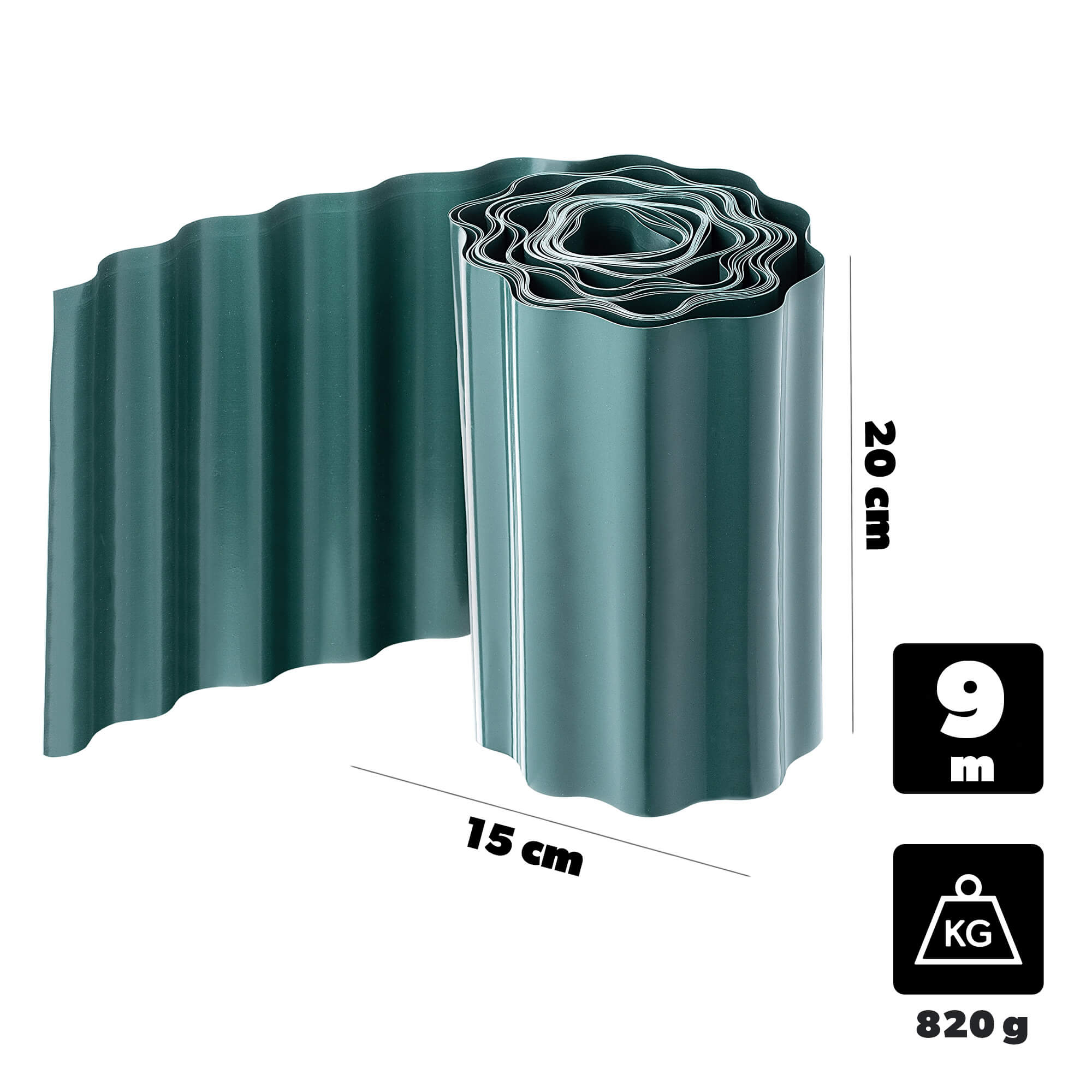 Obrzeże trawnikowe Veix płotek 20 cm x 9 m