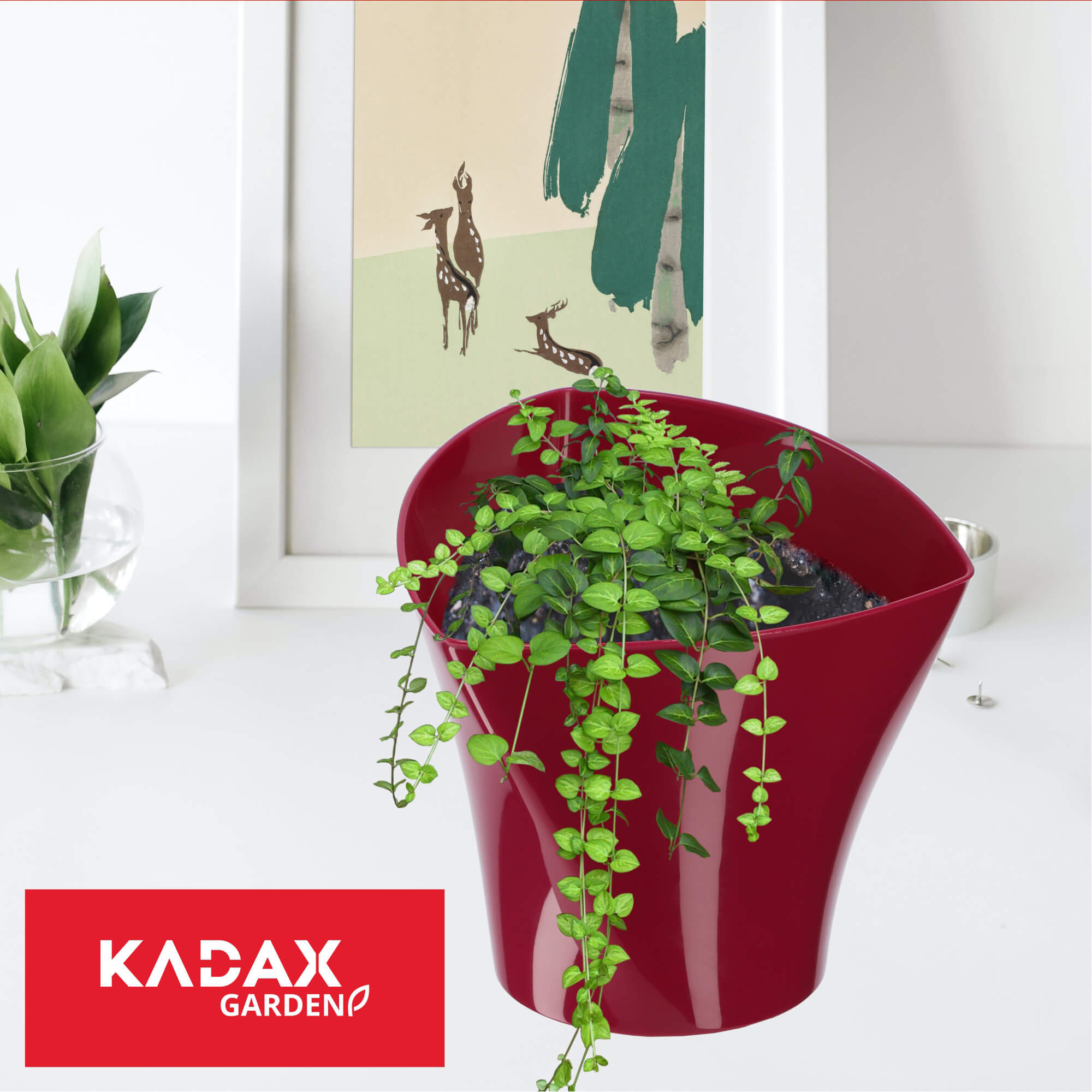 Doniczka na kwiaty Sisco 15 cm, amarantowa