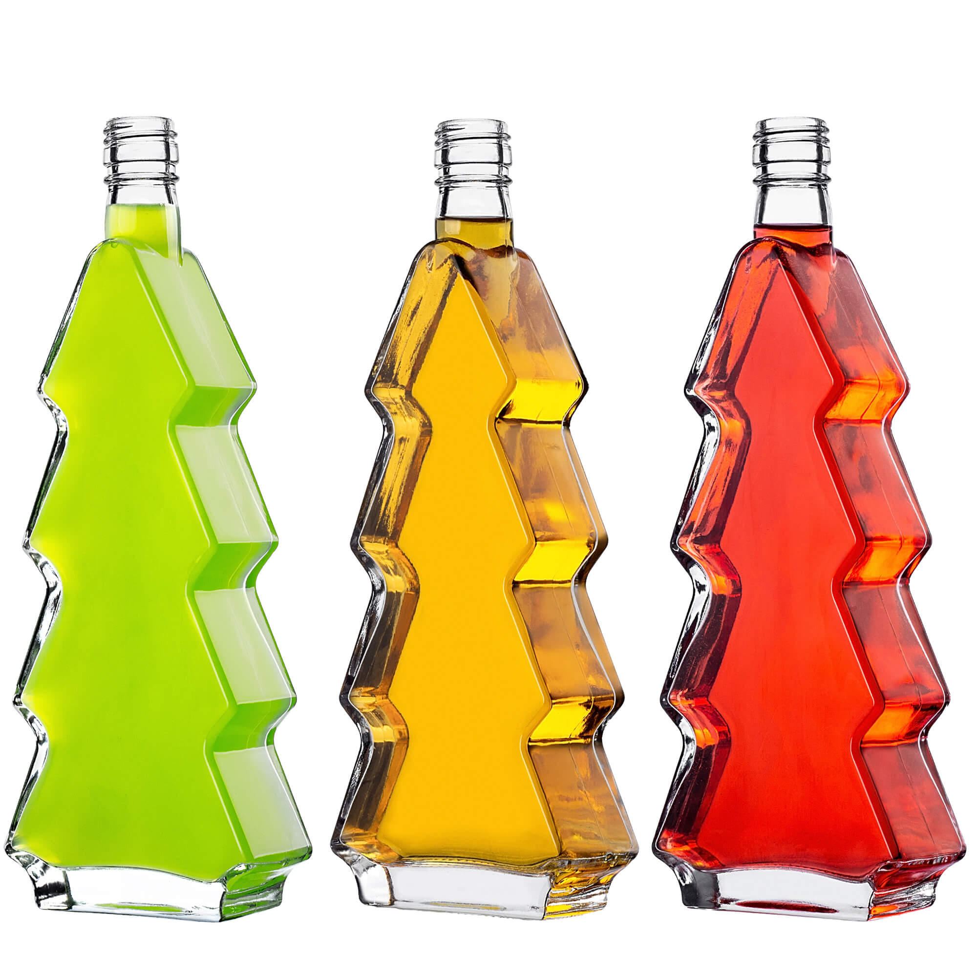 Szklana butelka choinka Enna 500ml z zieloną zakrętką 1 szt.