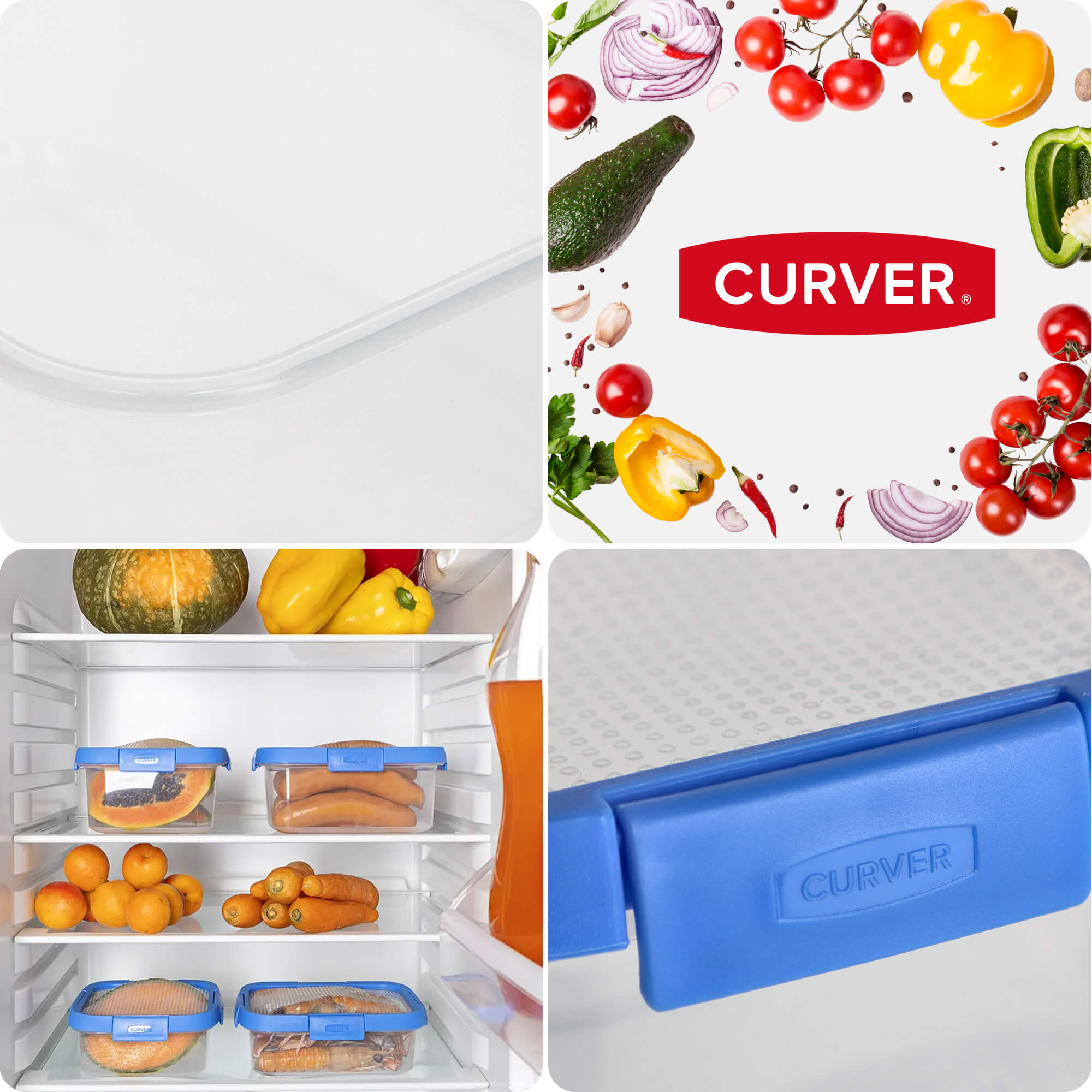 Pojemnik na żywność Curver Smart Flexi 1L, niebieski