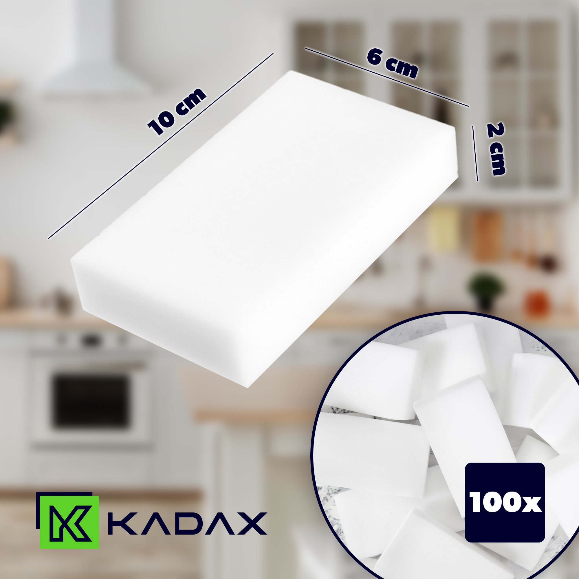 Magiczna gąbka do czyszczenia plam Rena, 100 szt.