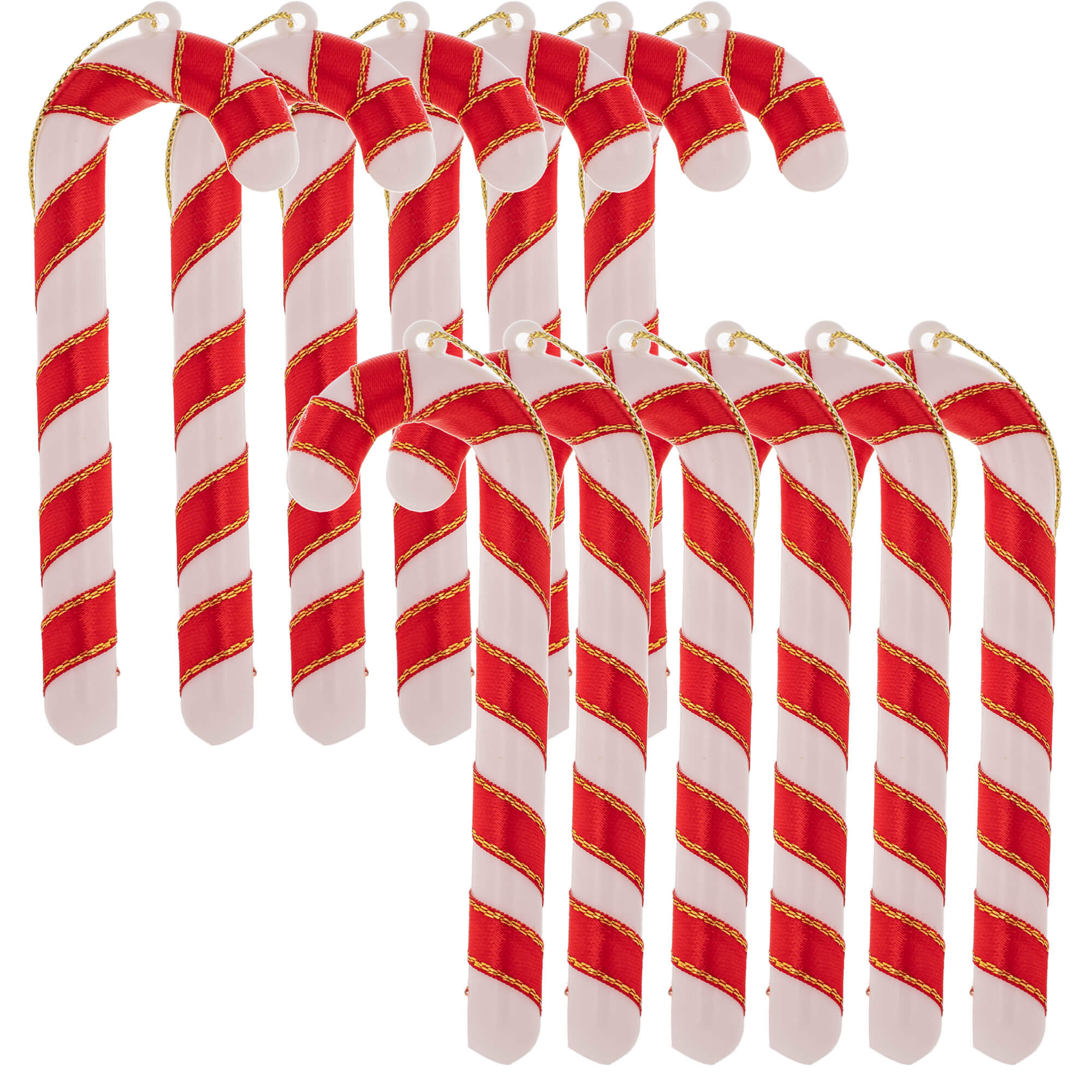 Komplet ozdób choinkowych Tulle 12szt laska cukrowa