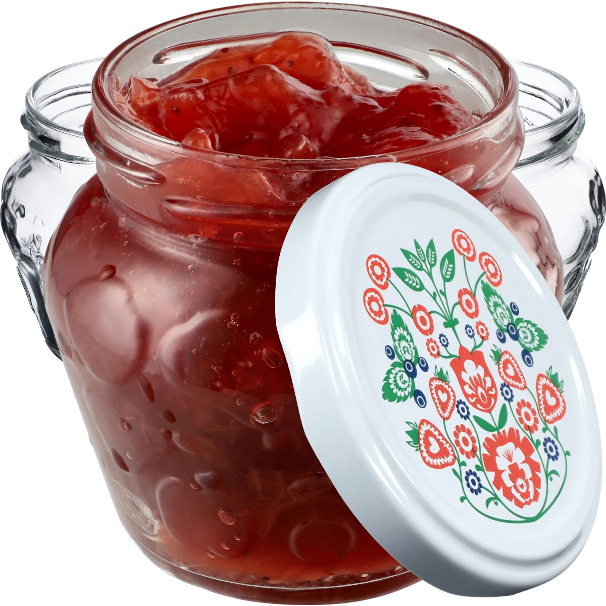 Słoiki Kemi 200ml 20szt 66mm + wieczka "Folklor"