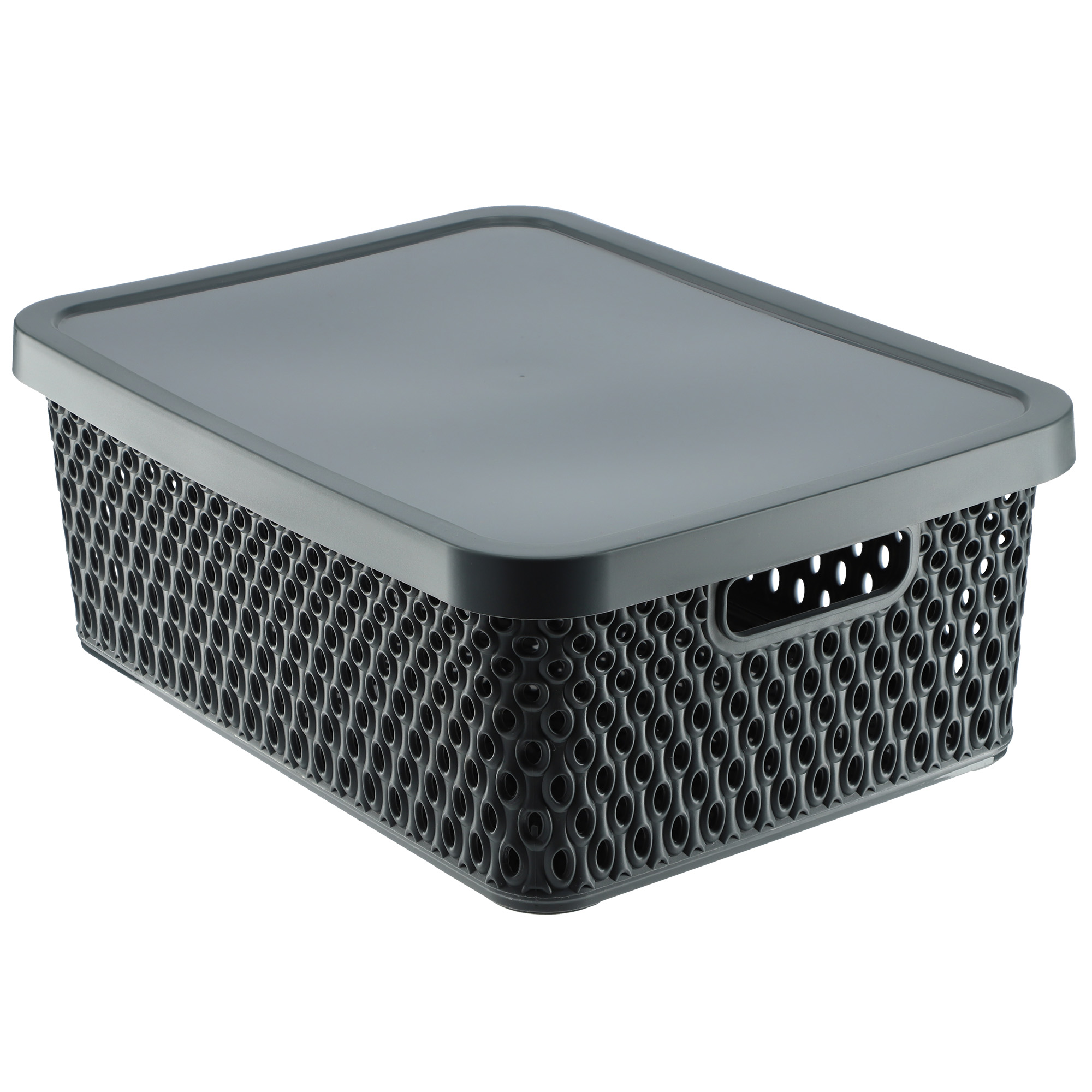Koszyk z pokrywą do przechowywania Pau 12L szary