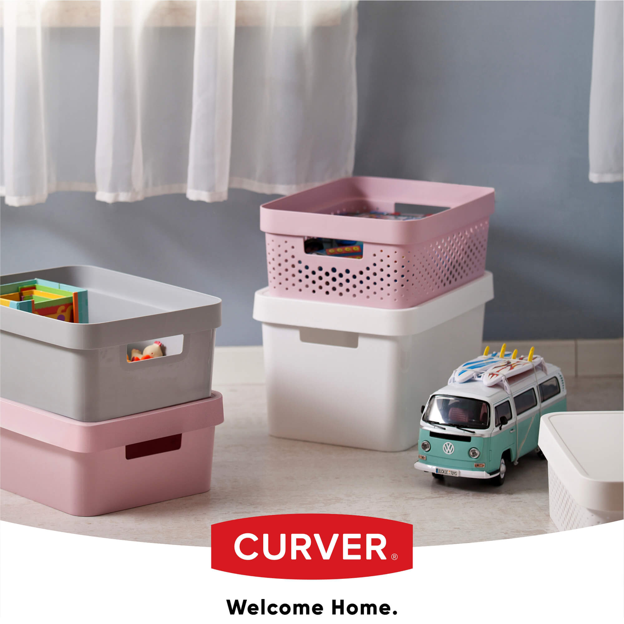 Pojemnik z pokrywką Curver Infinity 45L, biały