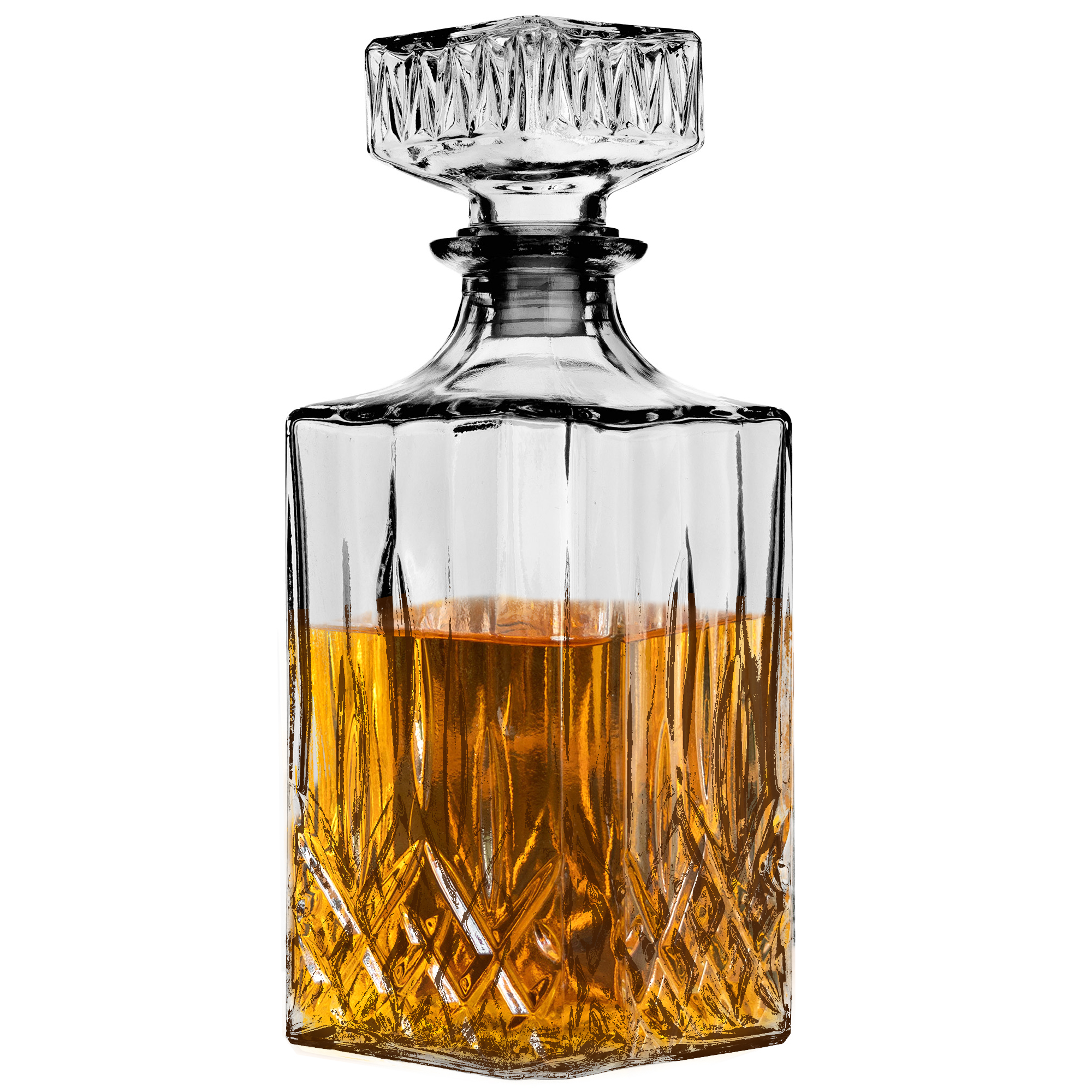 Karafka szklana Moutier na whisky z korkiem 0,85L