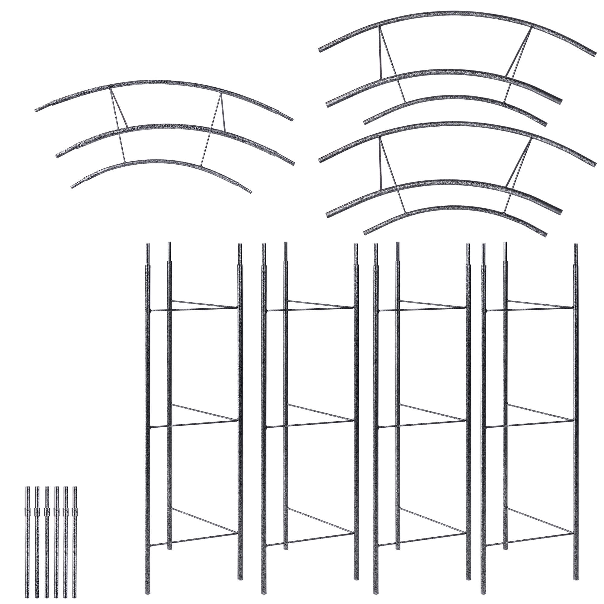 Pergola ogrodowa na kwiaty 273 cm, czarna