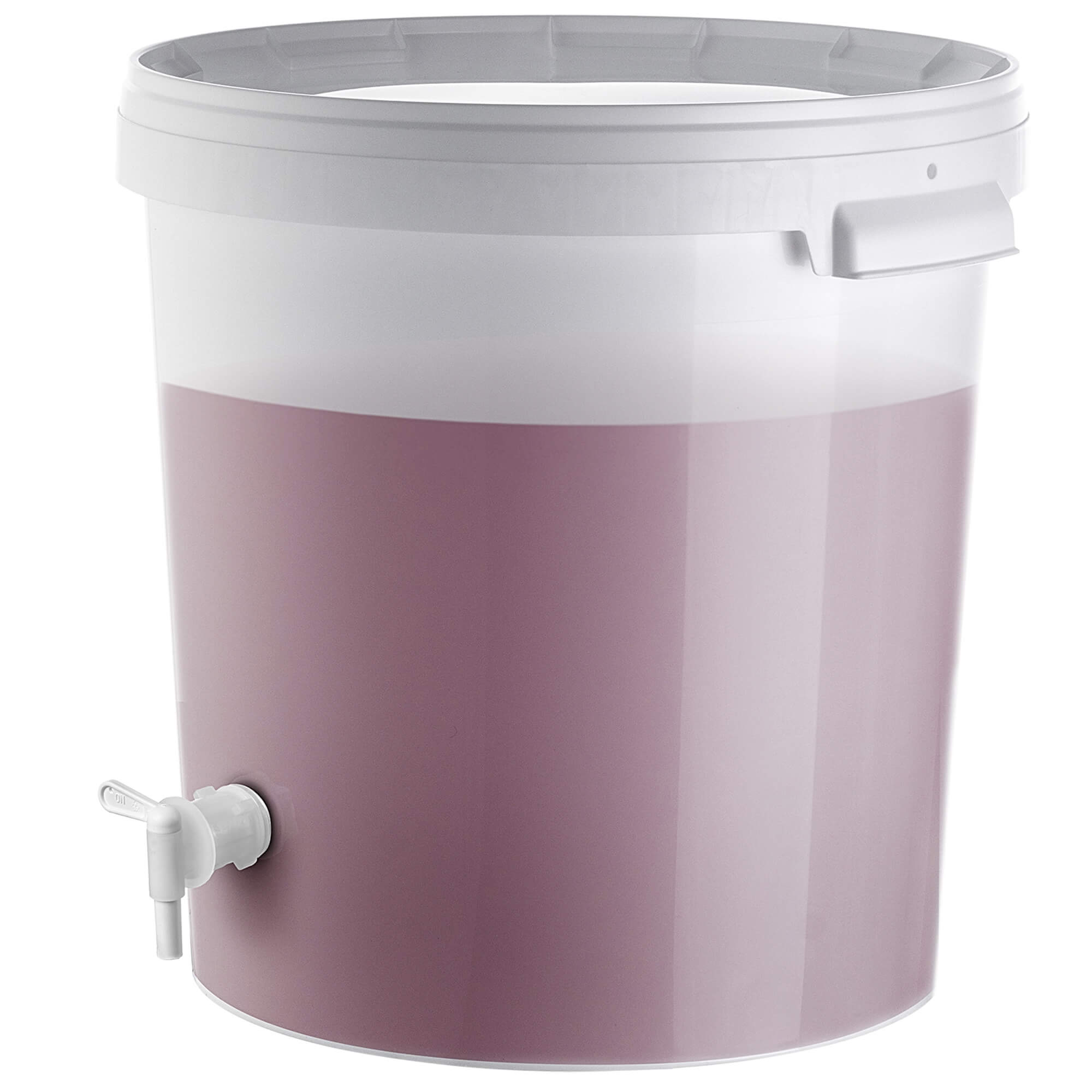 Pojemnik fermentacyjny Acerra z pokrywą 33L biały + kran