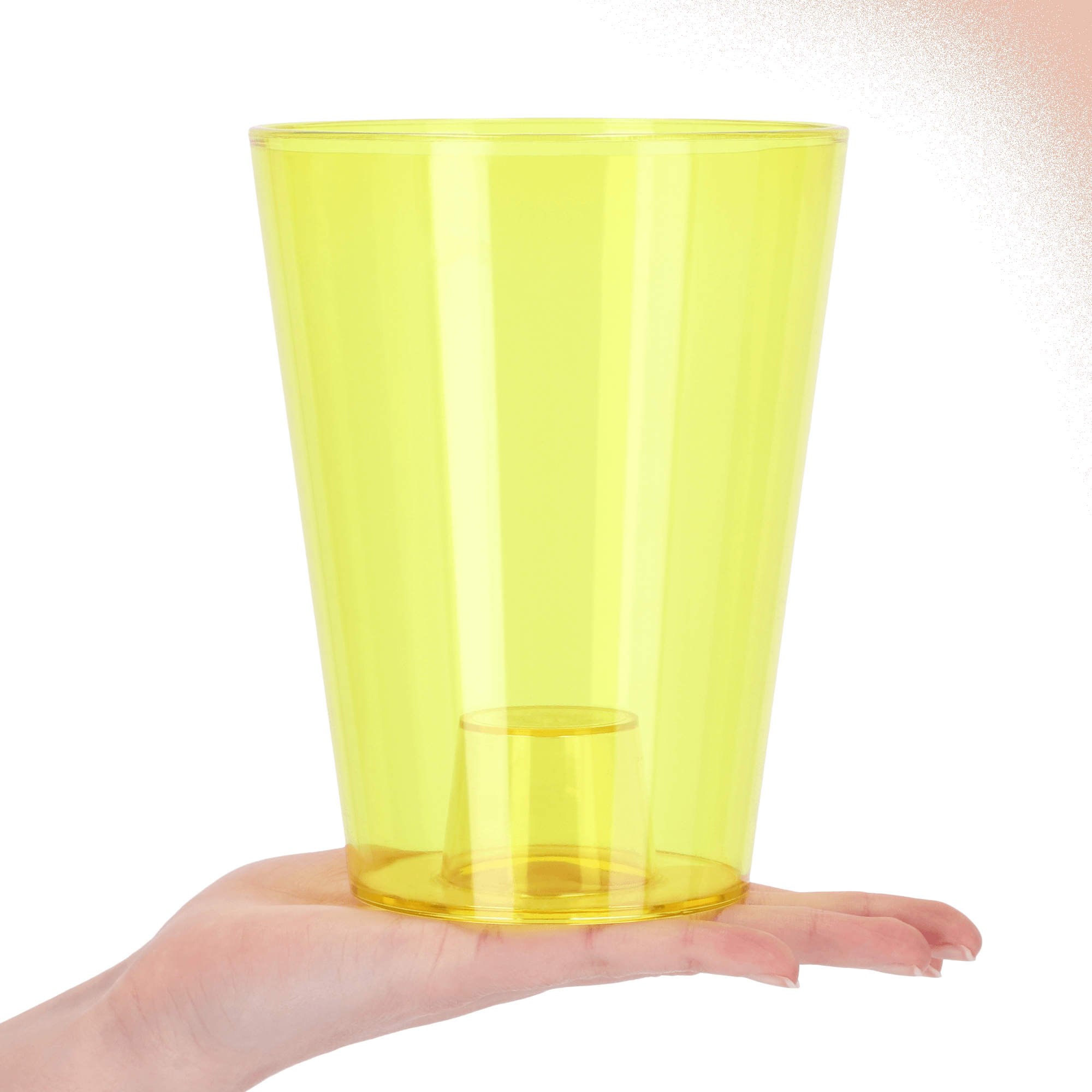 Doniczka okrągła Menfi 12 cm, żółta