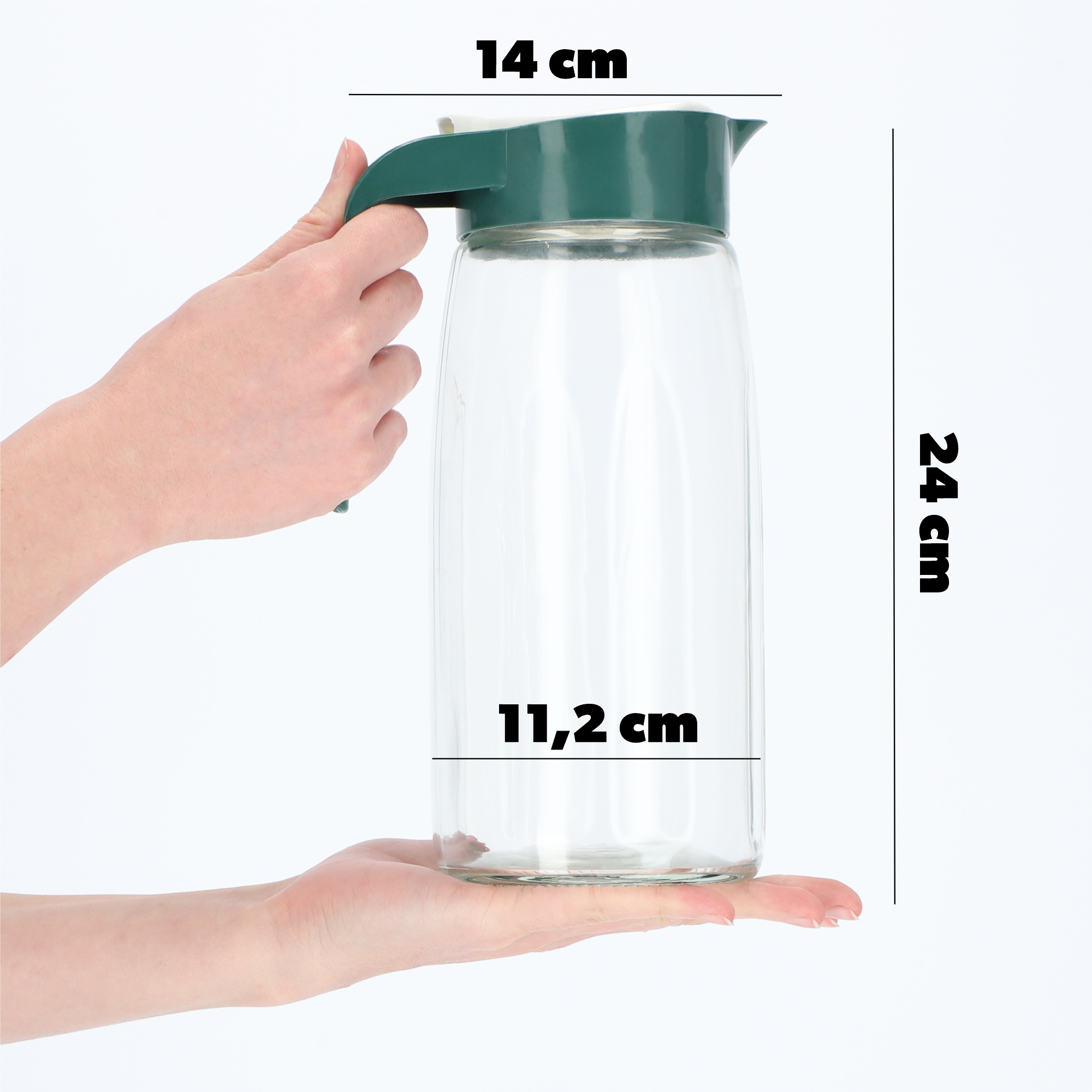 Dzbanek z pokrywką do soku i zimnych napojów 1,4L zielony