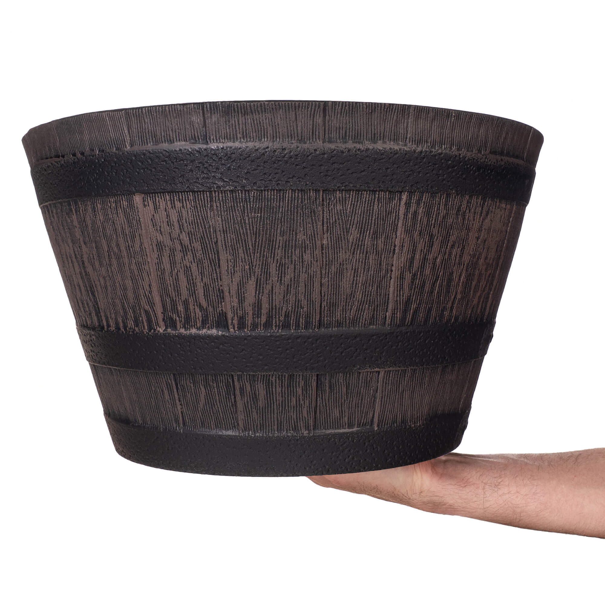 Donica na kwiaty Neuvy 40 cm ciemny brąz