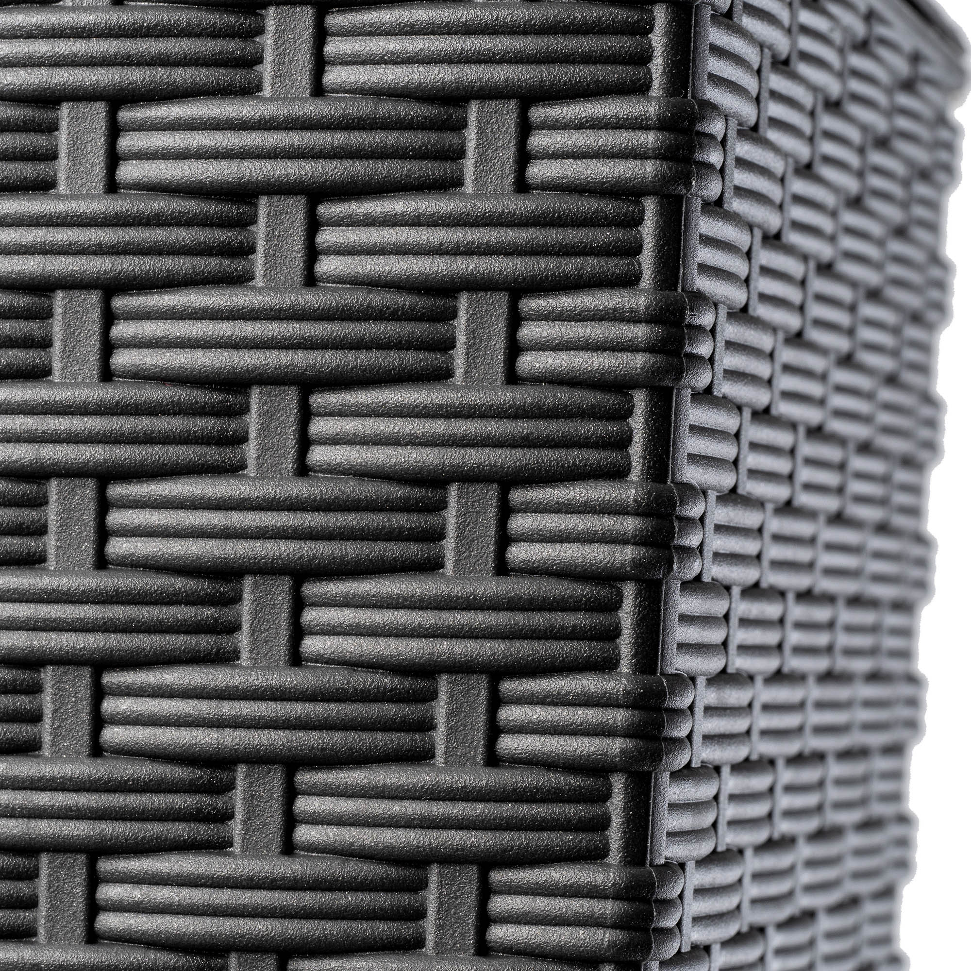 Donica z wkładem rattan Pesaro 19 cm, grafit