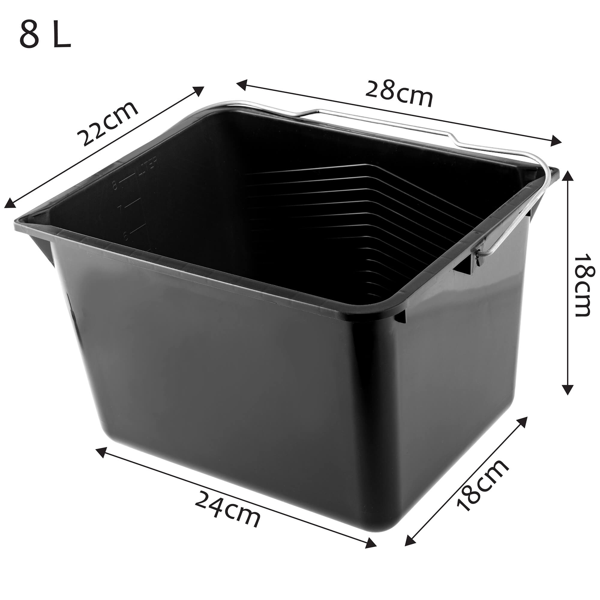 Wiadro malarskie Carda 8L, czarne 3 szt.