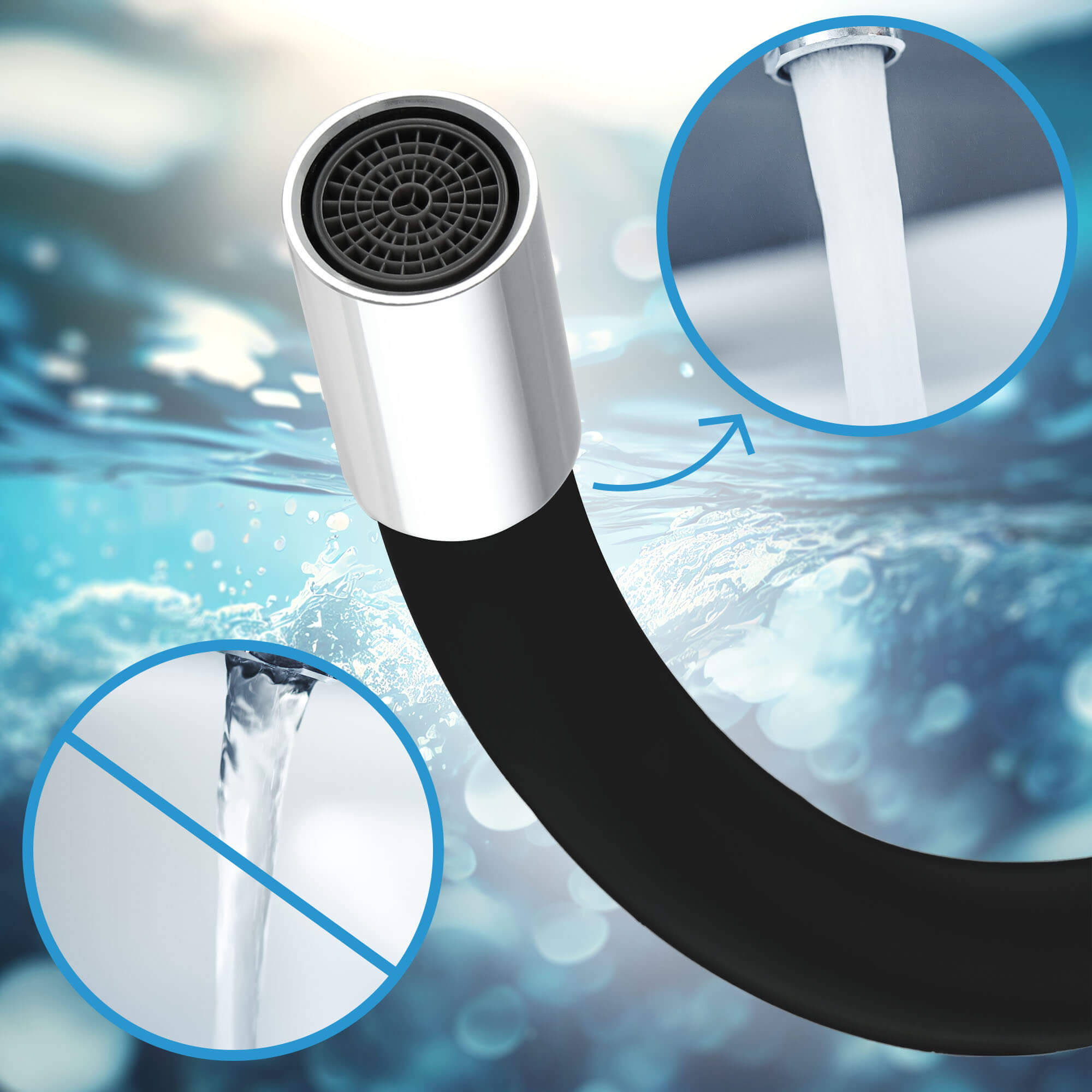 Bateria kuchenna Gospo Flex stojąca, czarna