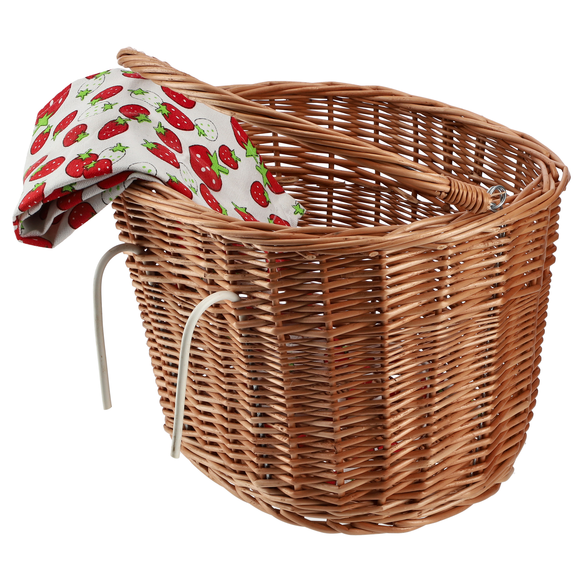 Kosz rowerowy Iseo 50 x 29 cm, truskawki